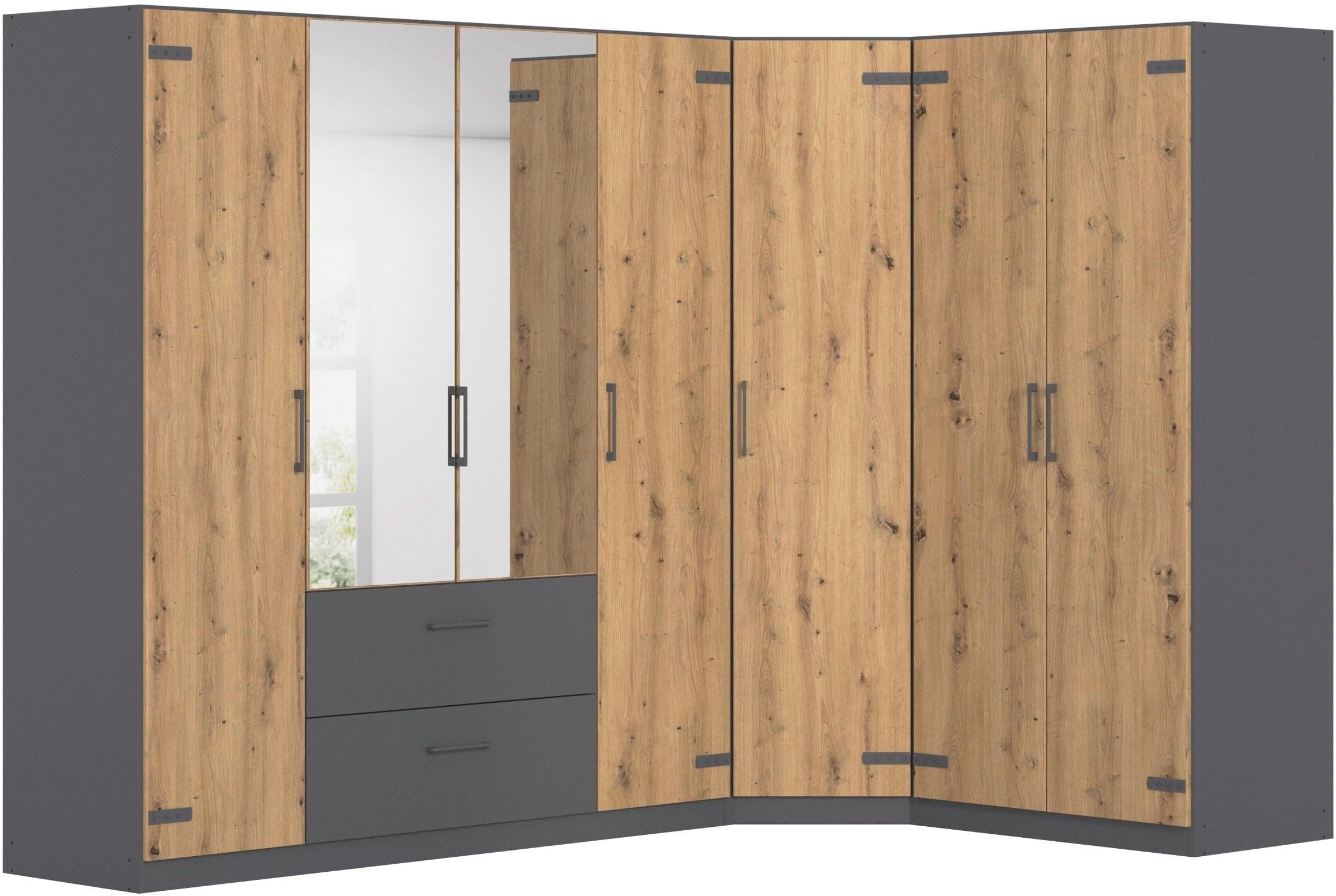 RAUCH Holmes Schrank-Set Industrial Style Grau