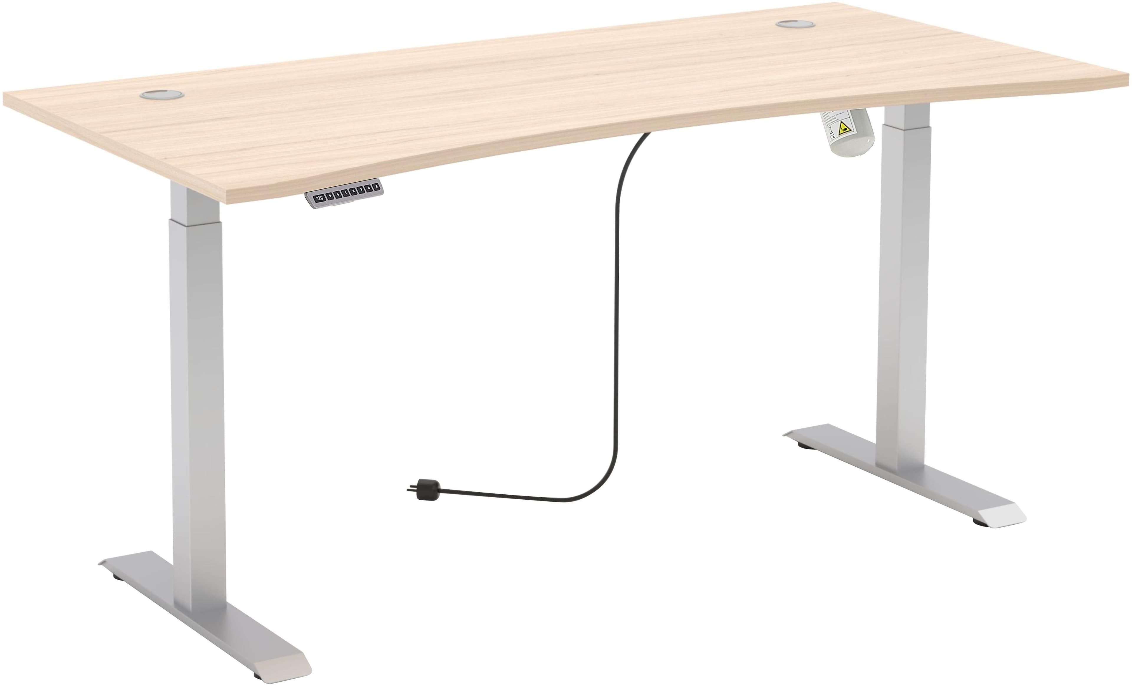 Schreibtisch INNOSTYLE Santorin 185 cm Riva Eiche Silber Matt