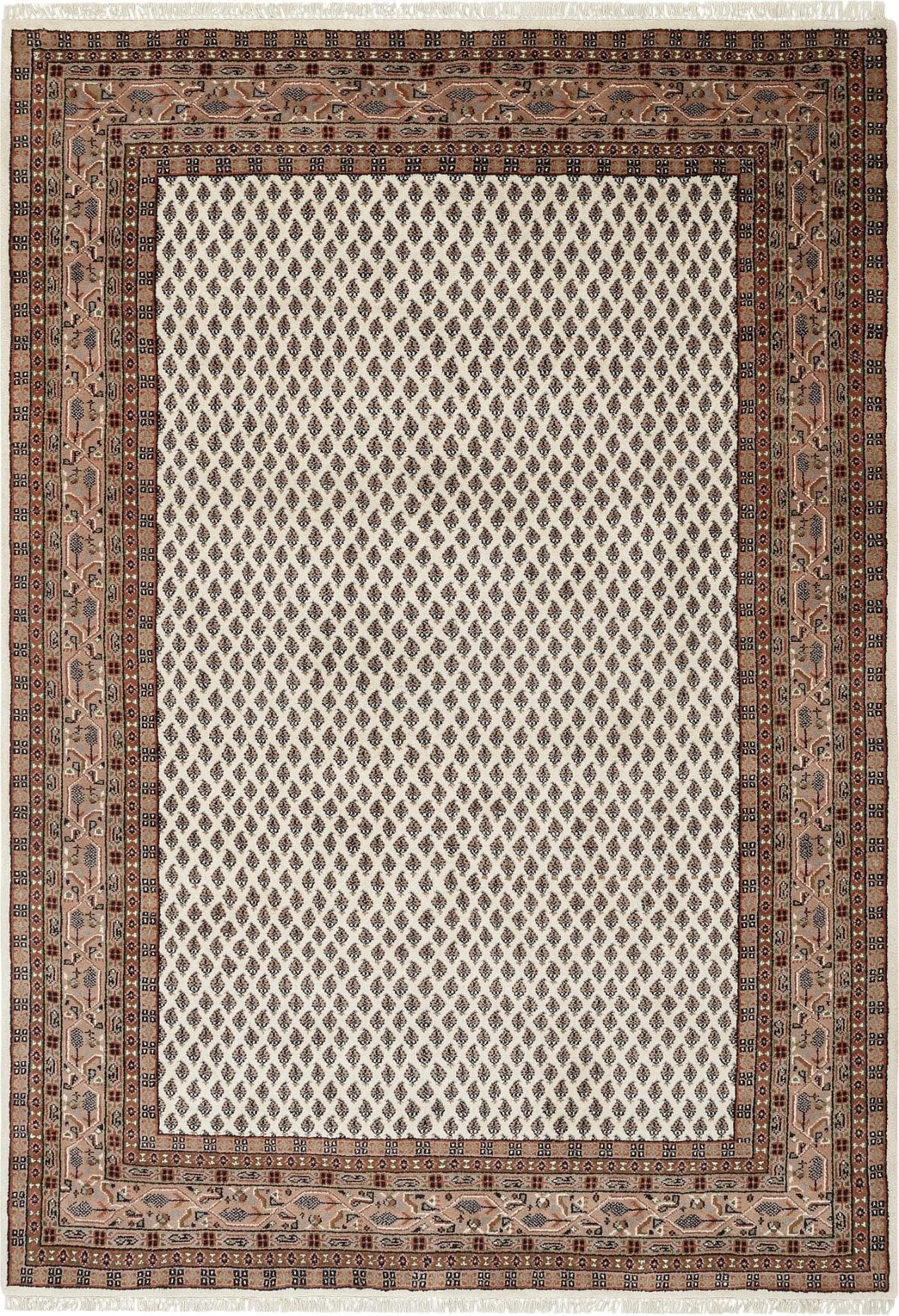 Orientteppich OTTO HOME Levin 11, beige, Wolle, Fransenteppich, handgeknüpft, orientalisch