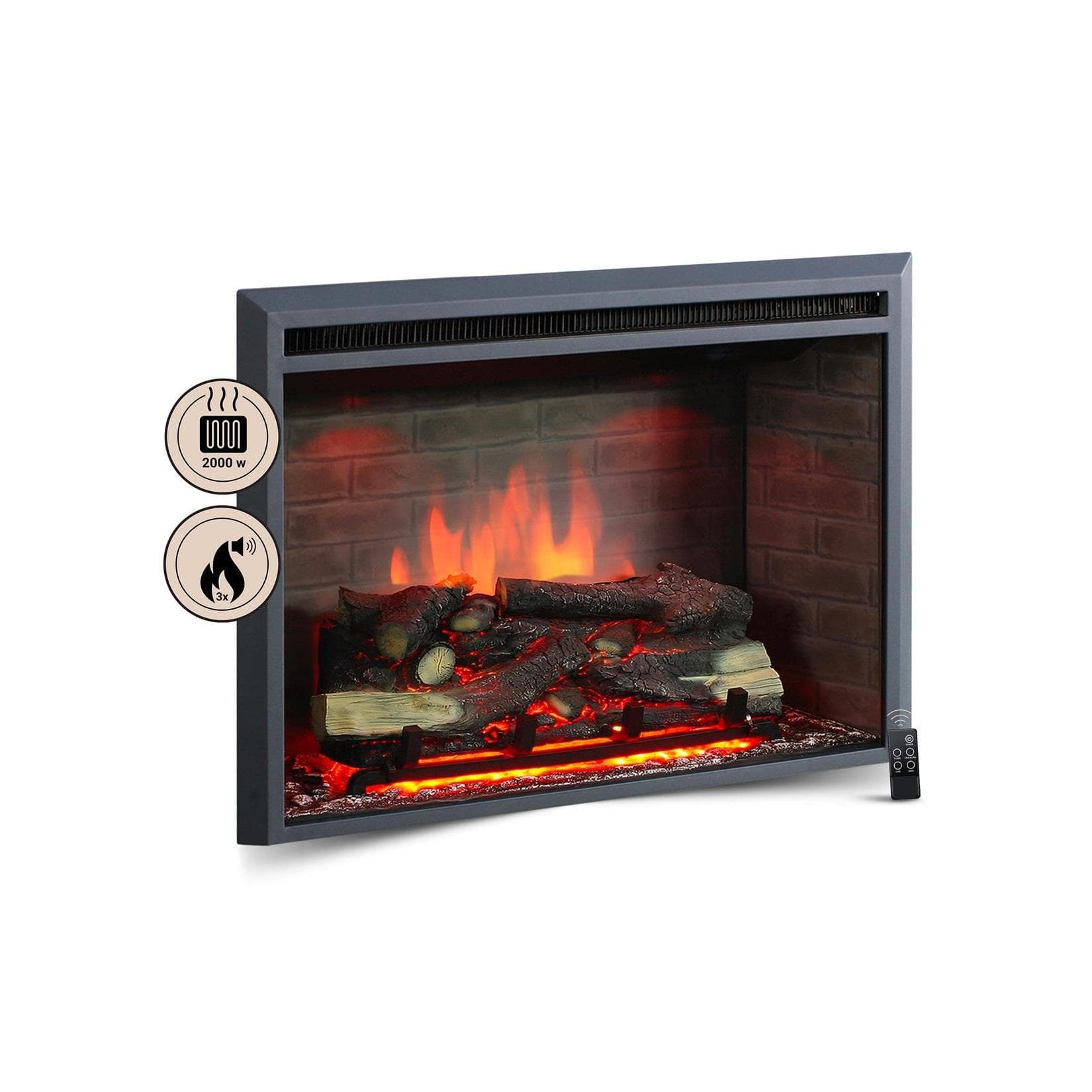 BALDERIA Elektrokamin Calida 30 Einbau 3D-Flamme