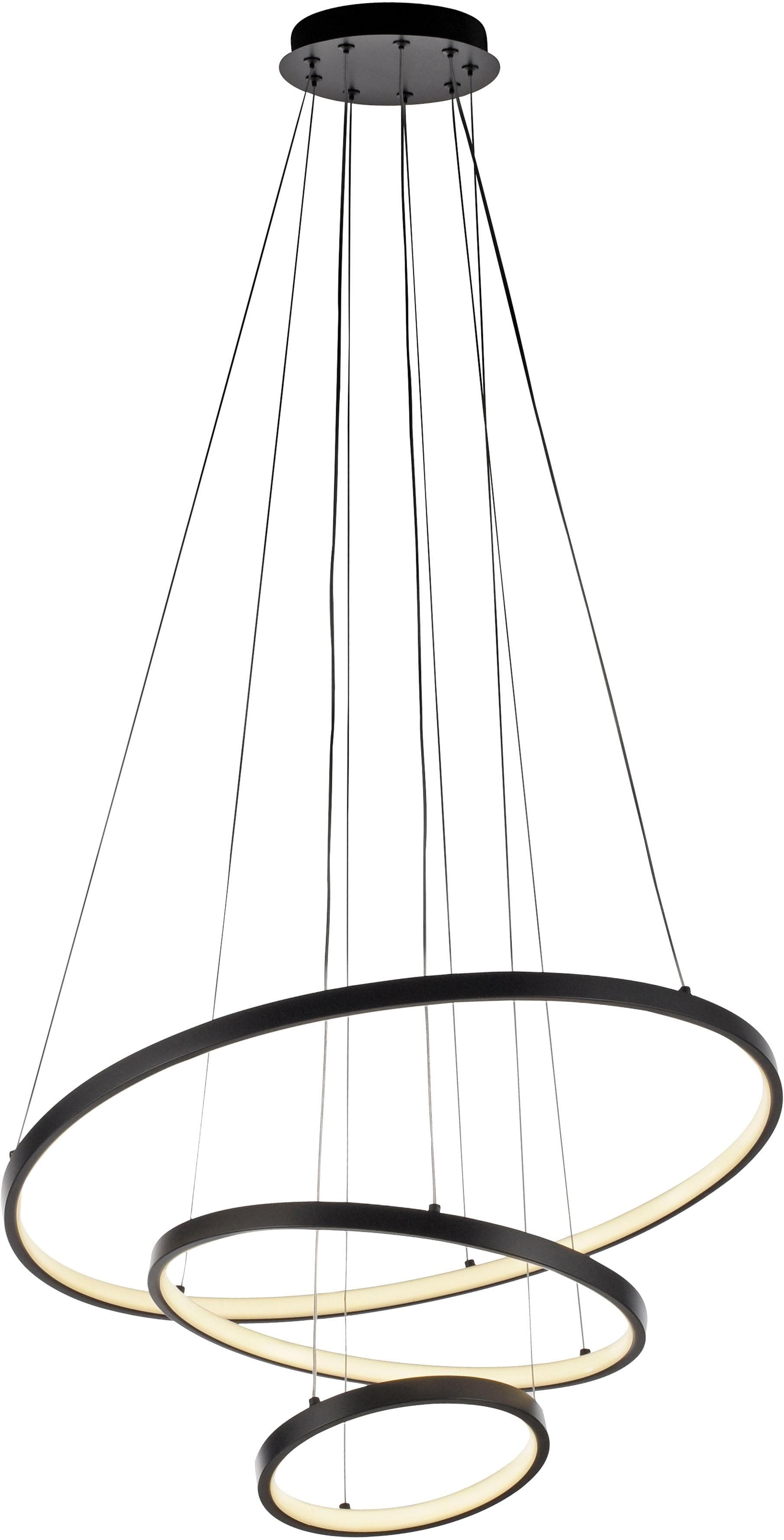 Moderne LED-Hängeleuchte in Schwarz, Lack