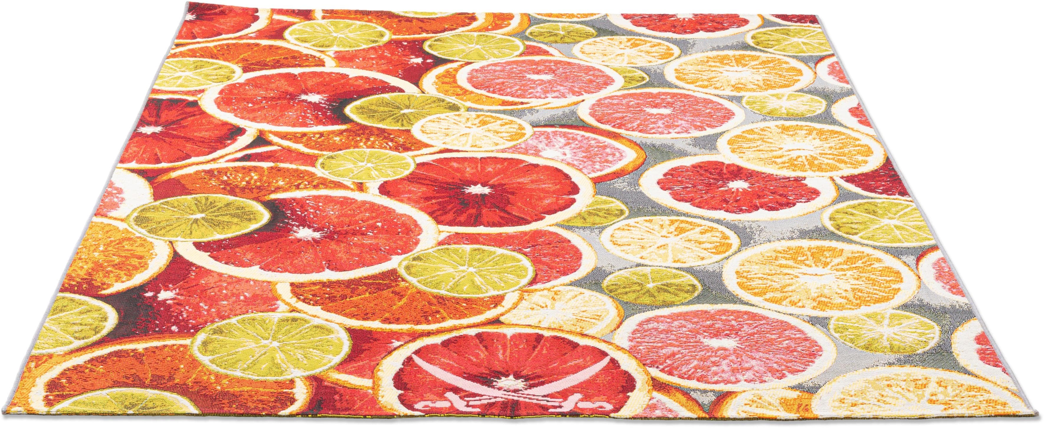 Sansibar Teppich Rantum Beach 003 Orange Bunt Outdoor Indoor