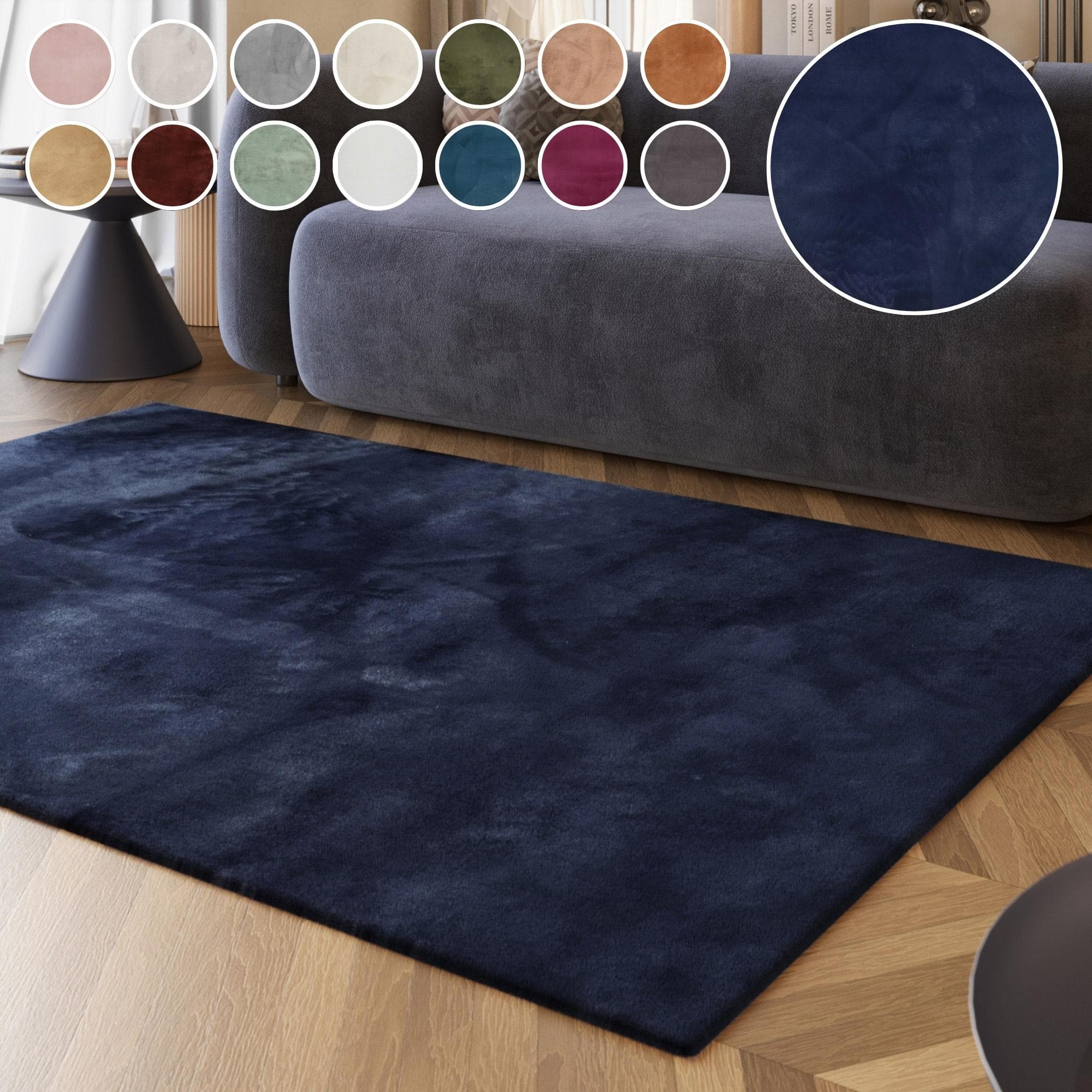 ESPRIT Hochflor-Teppich Alice Dunkelblau Kunstfell