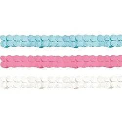 Amscan Papiergirlande Rosa Weiß Blau 4m 3er-Pack