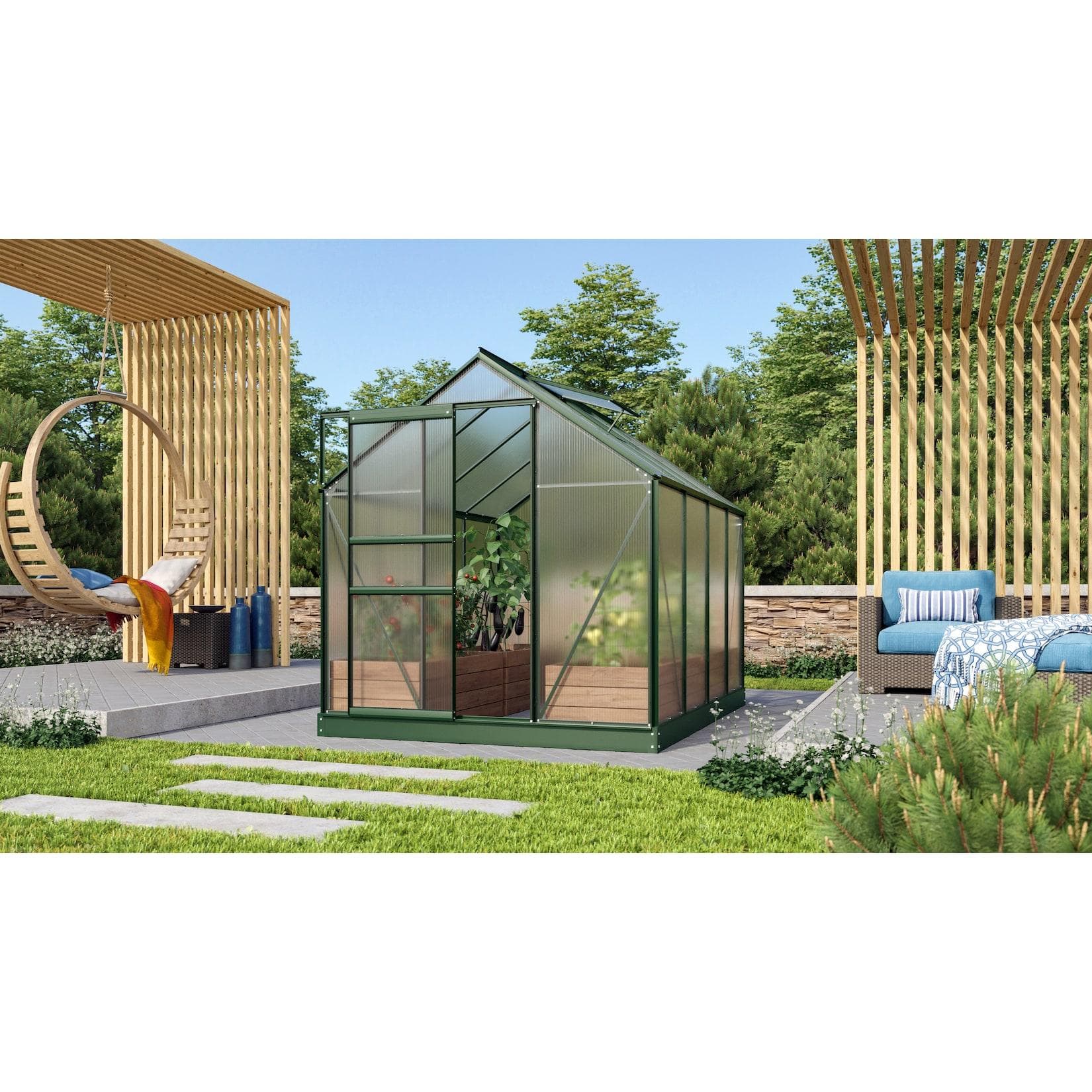 Vitavia Venus 5000 Gewächshaus 6mm Hohlkammer grün Aluminium