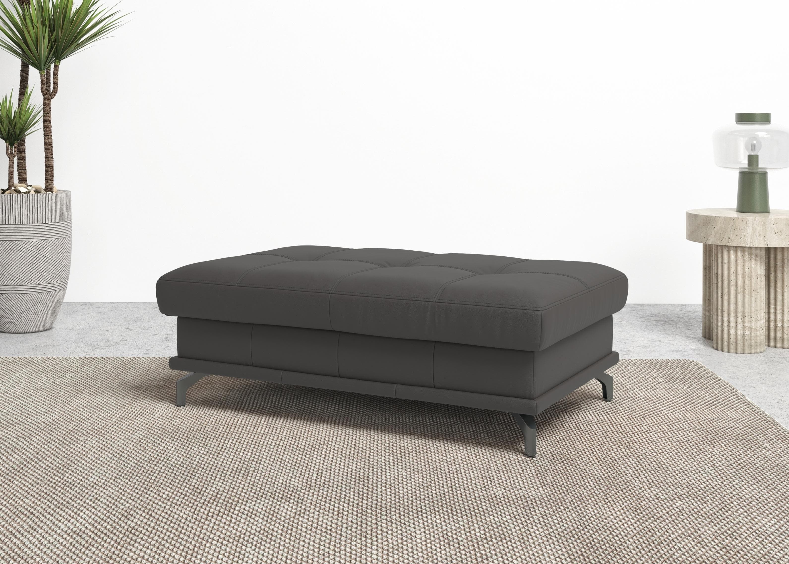 OTTO HOME Polsterhocker Costello Braun Mokka Luxus-Microfaser