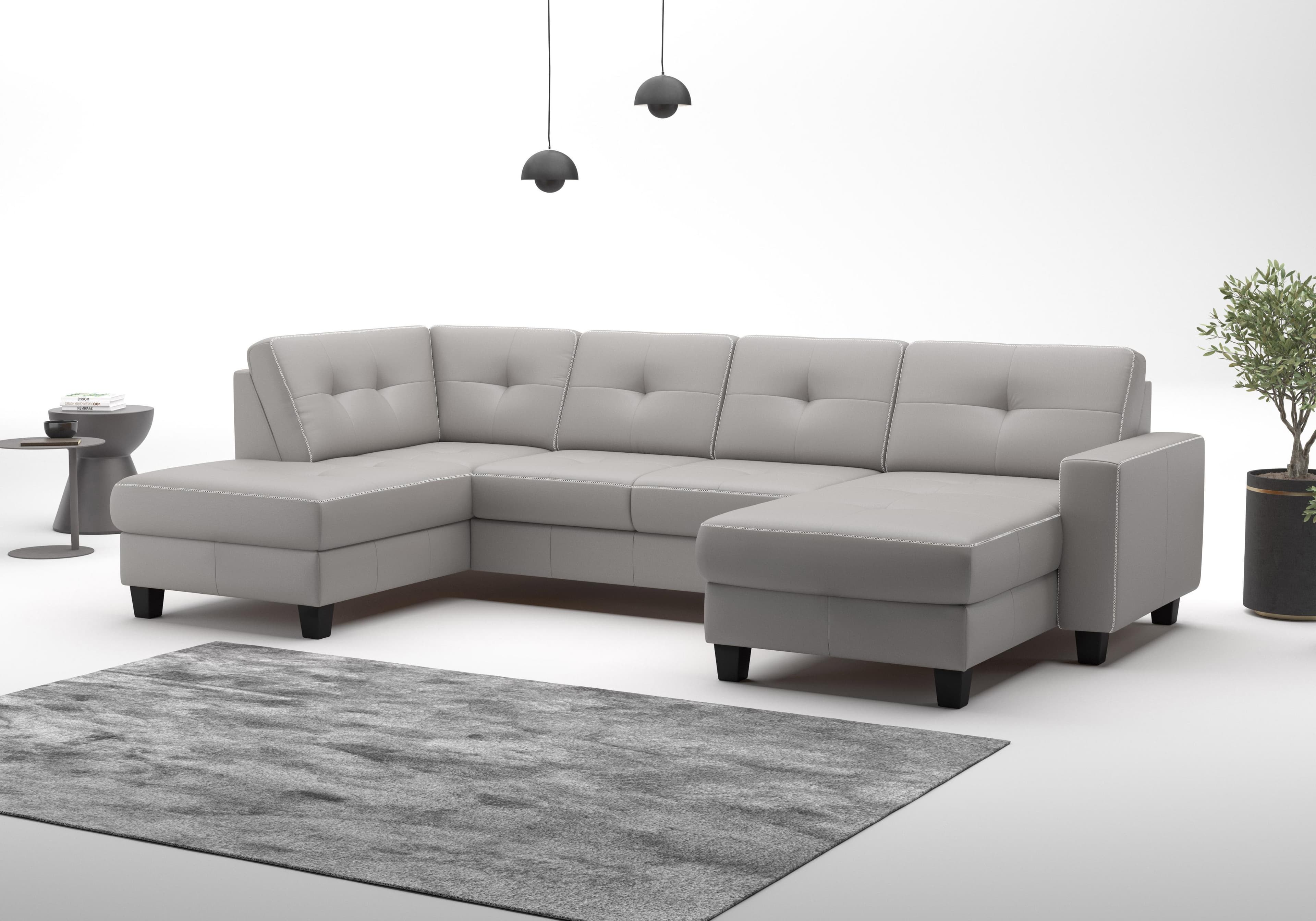 Wohnlandschaft HOME AFFAIRE "Varese" Light Grey Federkernpolsterung