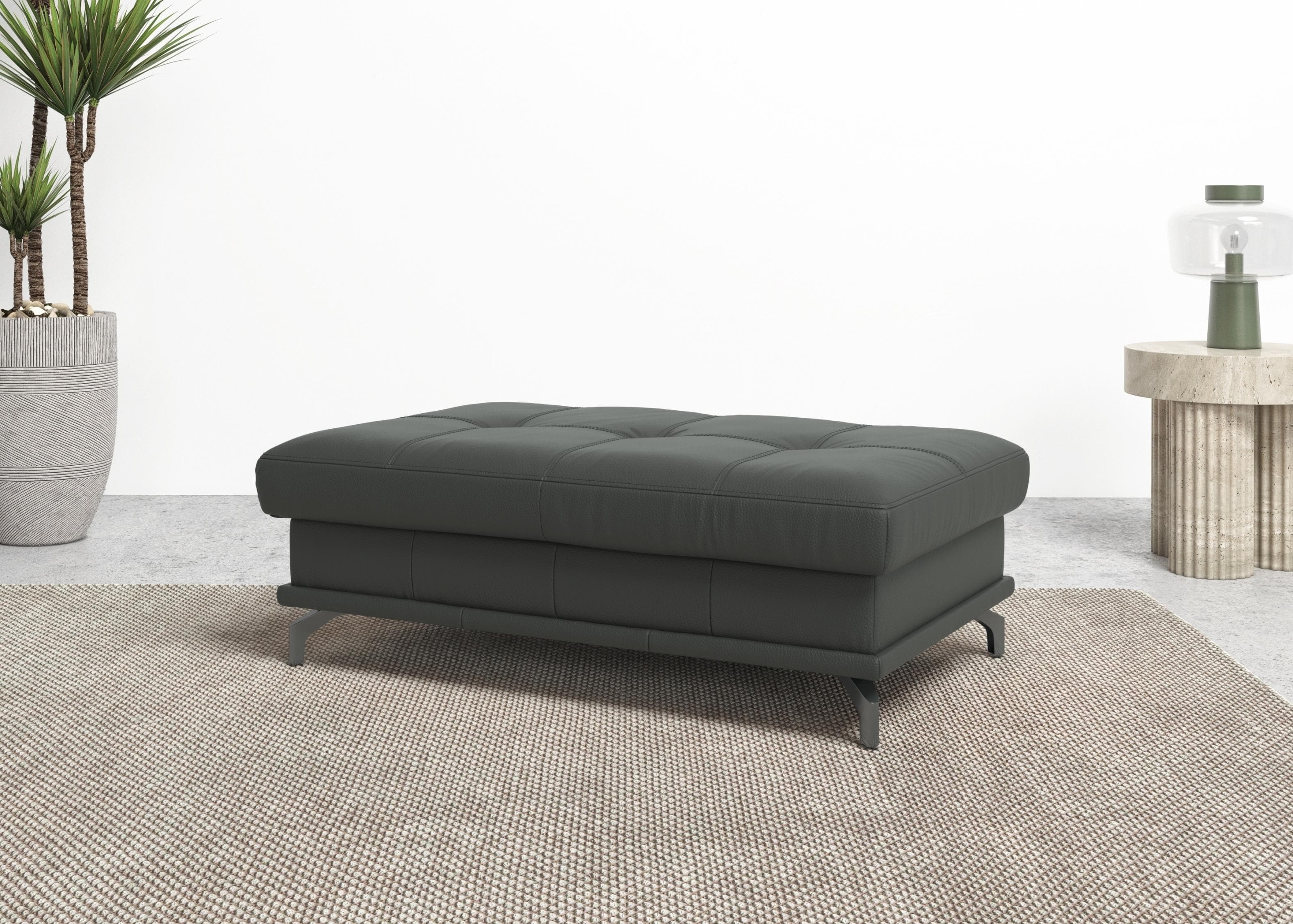 OTTO HOME Polsterhocker Costello Anthrazit Luxus-Microfaser