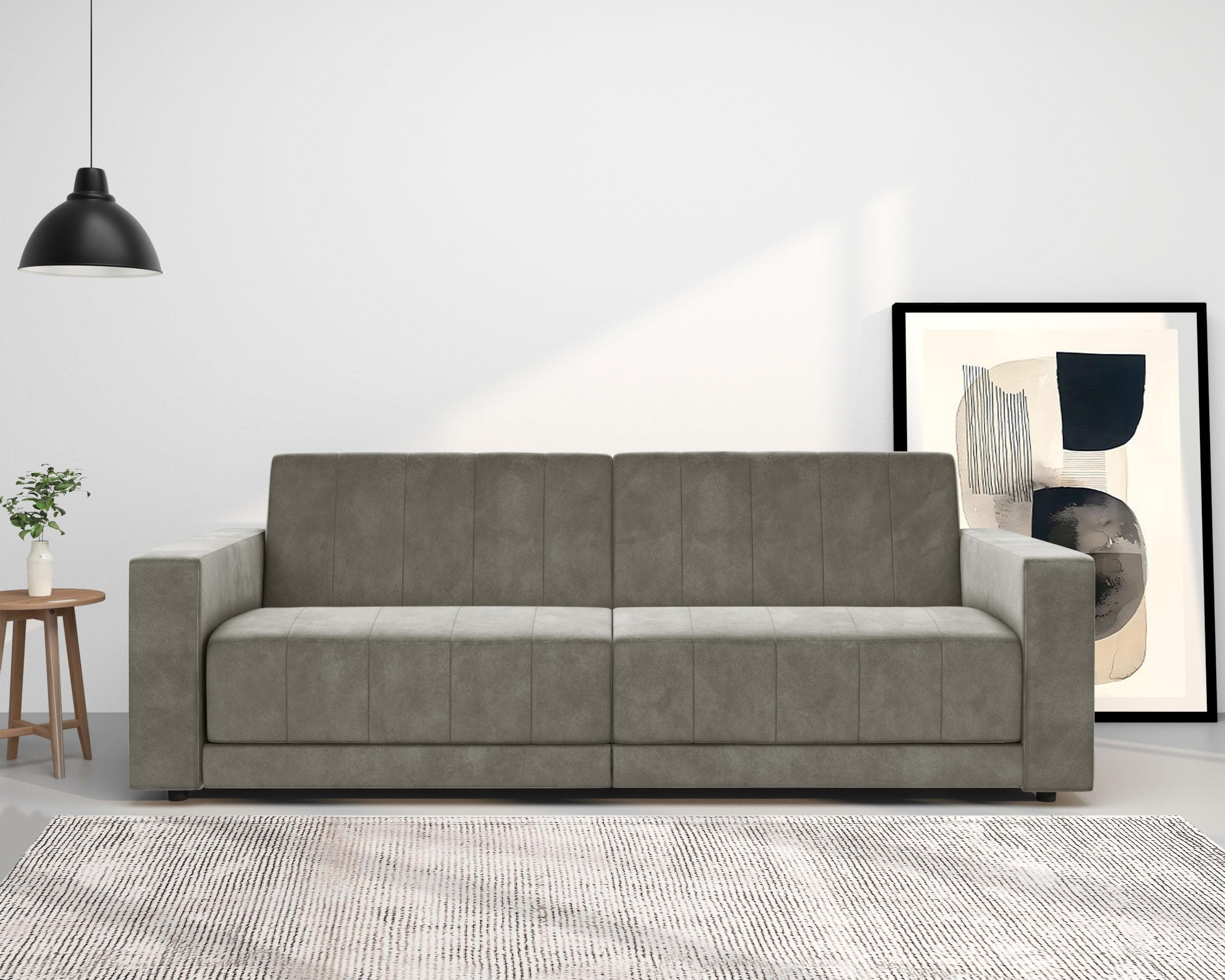 DOREL HOME Allie II Schlafsofa 3-Sitzer Taupe