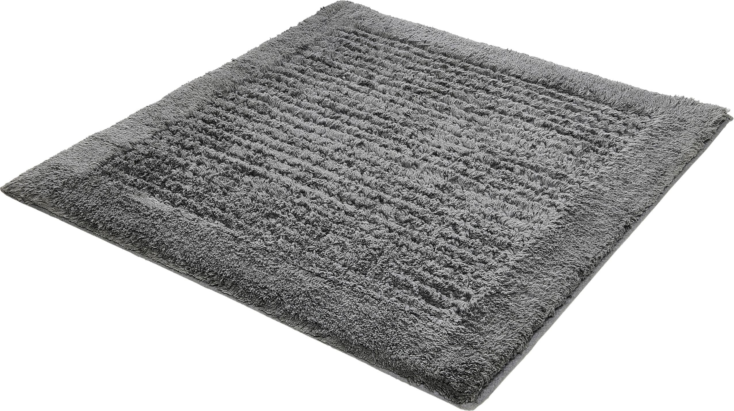 Kleine Wolke Badematte Net Grau 60x60cm Rutschhemmend Baumwolle