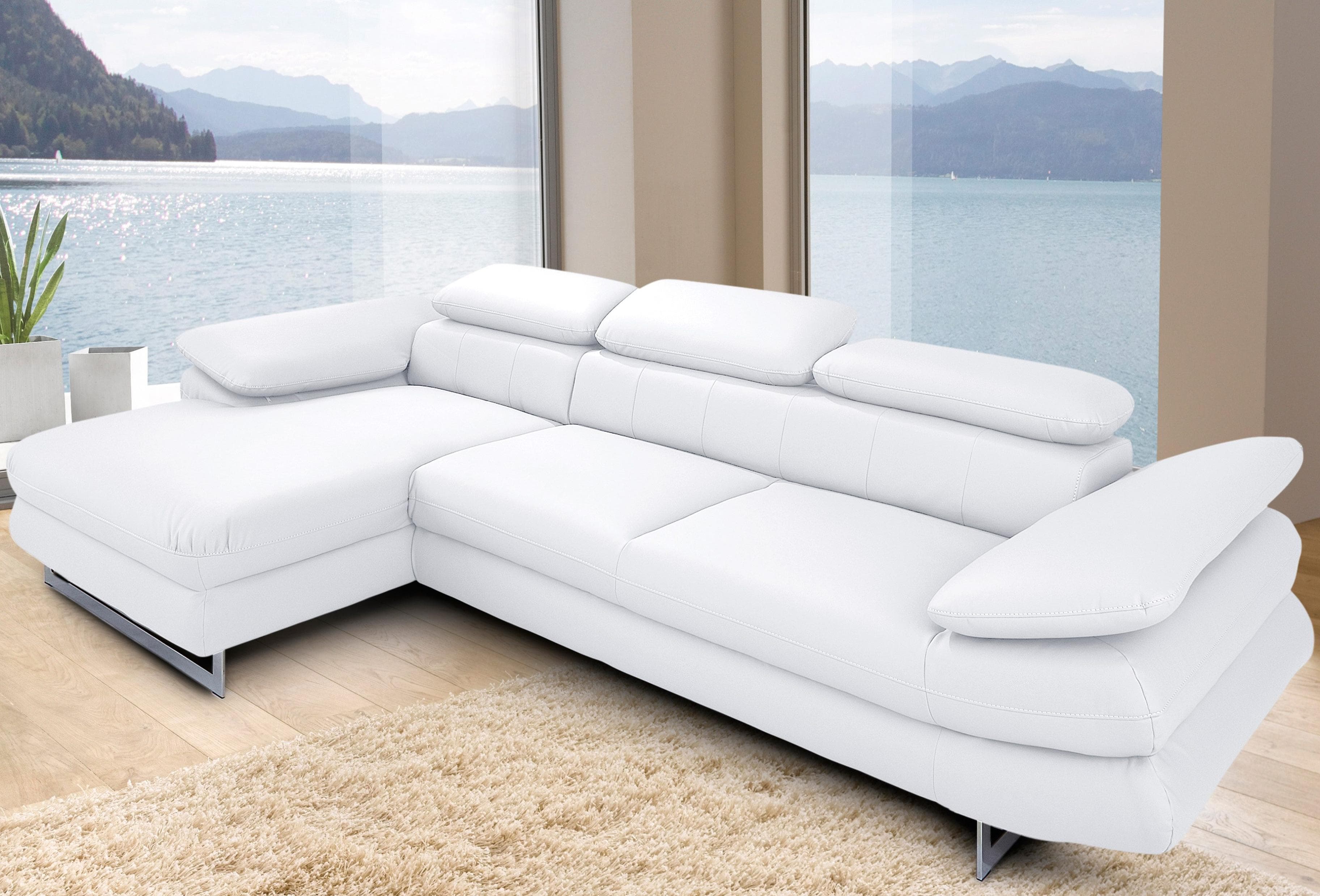 COTTA Ecksofa Solution L-Form mit Bettfunktion und Verstellung