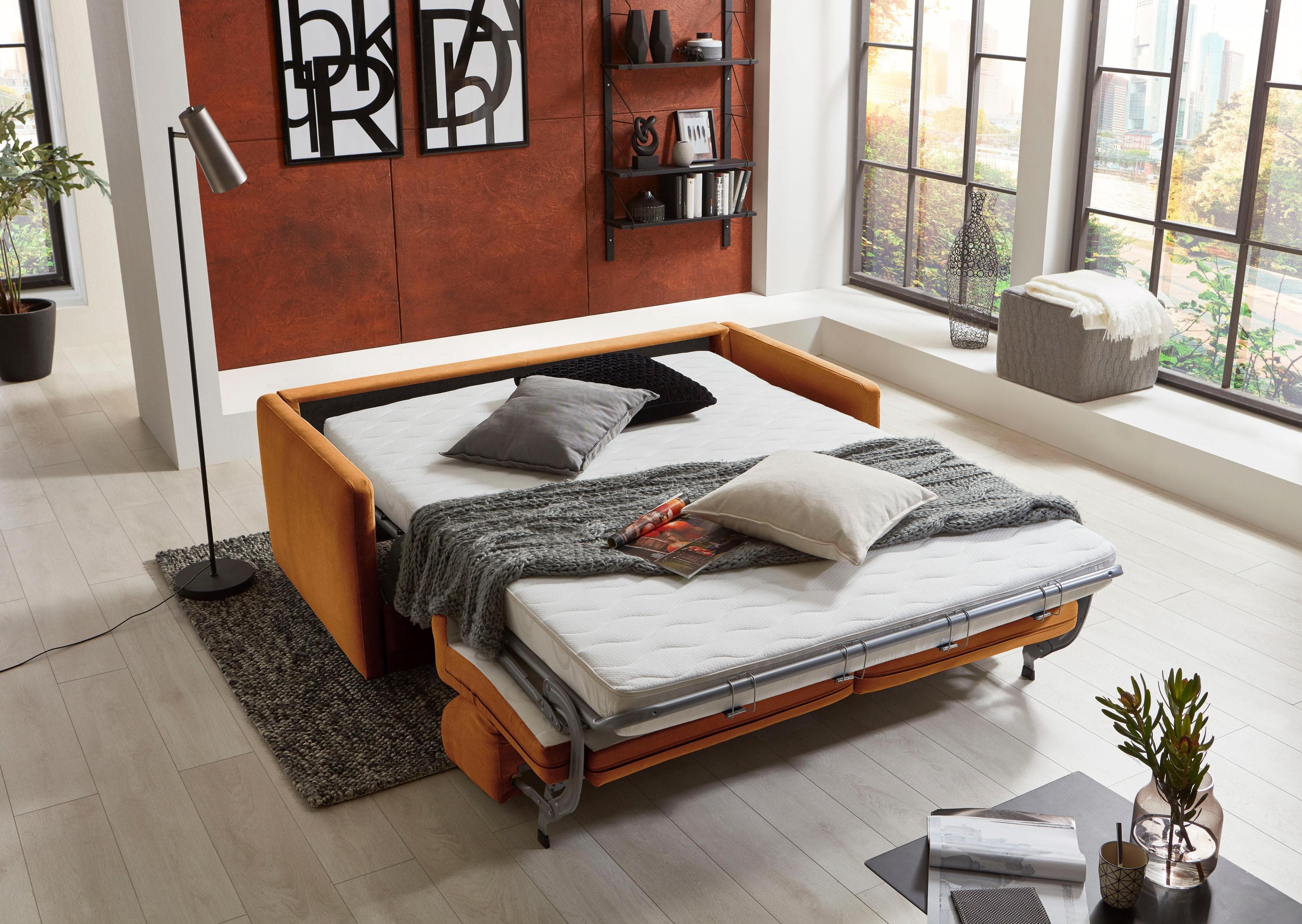 ATLANTIC HOME COLLECTION Schlafsofa Limone Orange