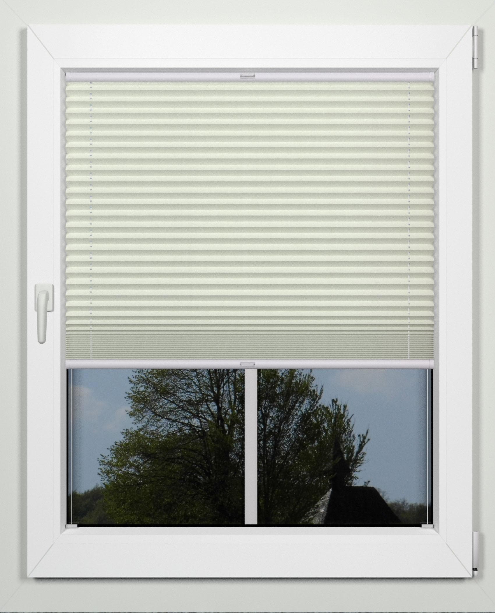 Plissee INDEKO Simple Grau Weiß Maßanfertigung Modern