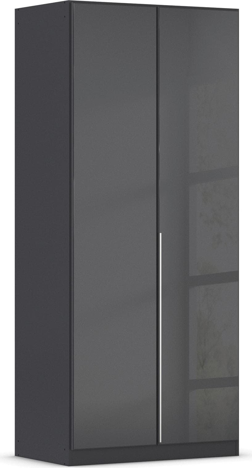 Rauch AGORDO Drehtürenschrank mit Glasfront in Graumetallic oder Alufarbe