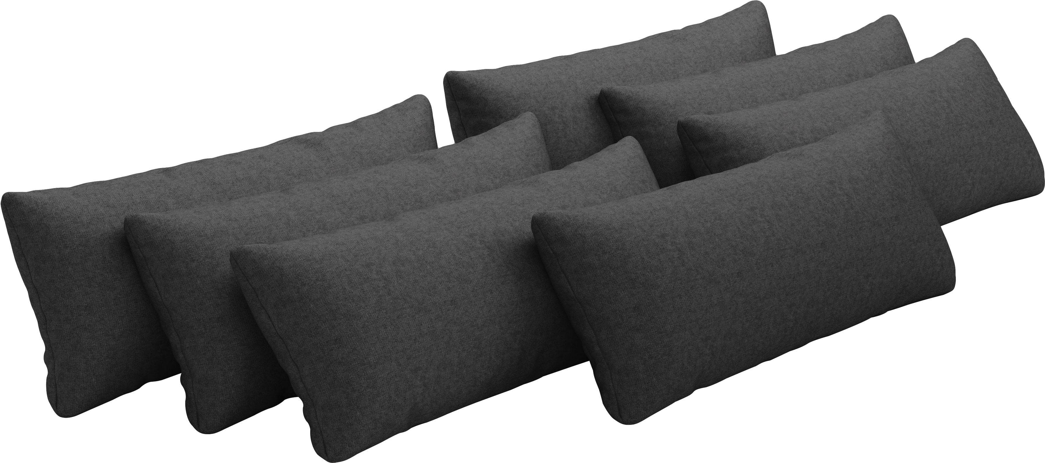OTTO HOME Sofakissen Mikado 7er-Set Dunkelgrau