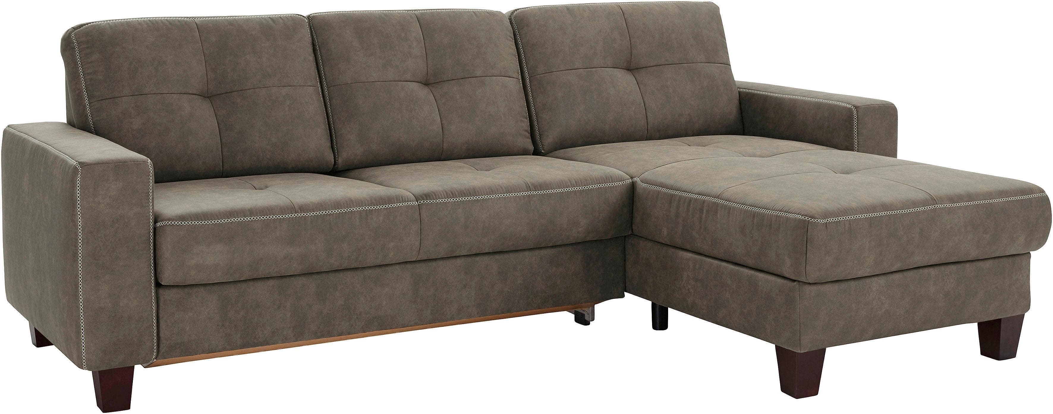 Modernes Ecksofa in grau (taupe) aus Polyester und Polypropylen
