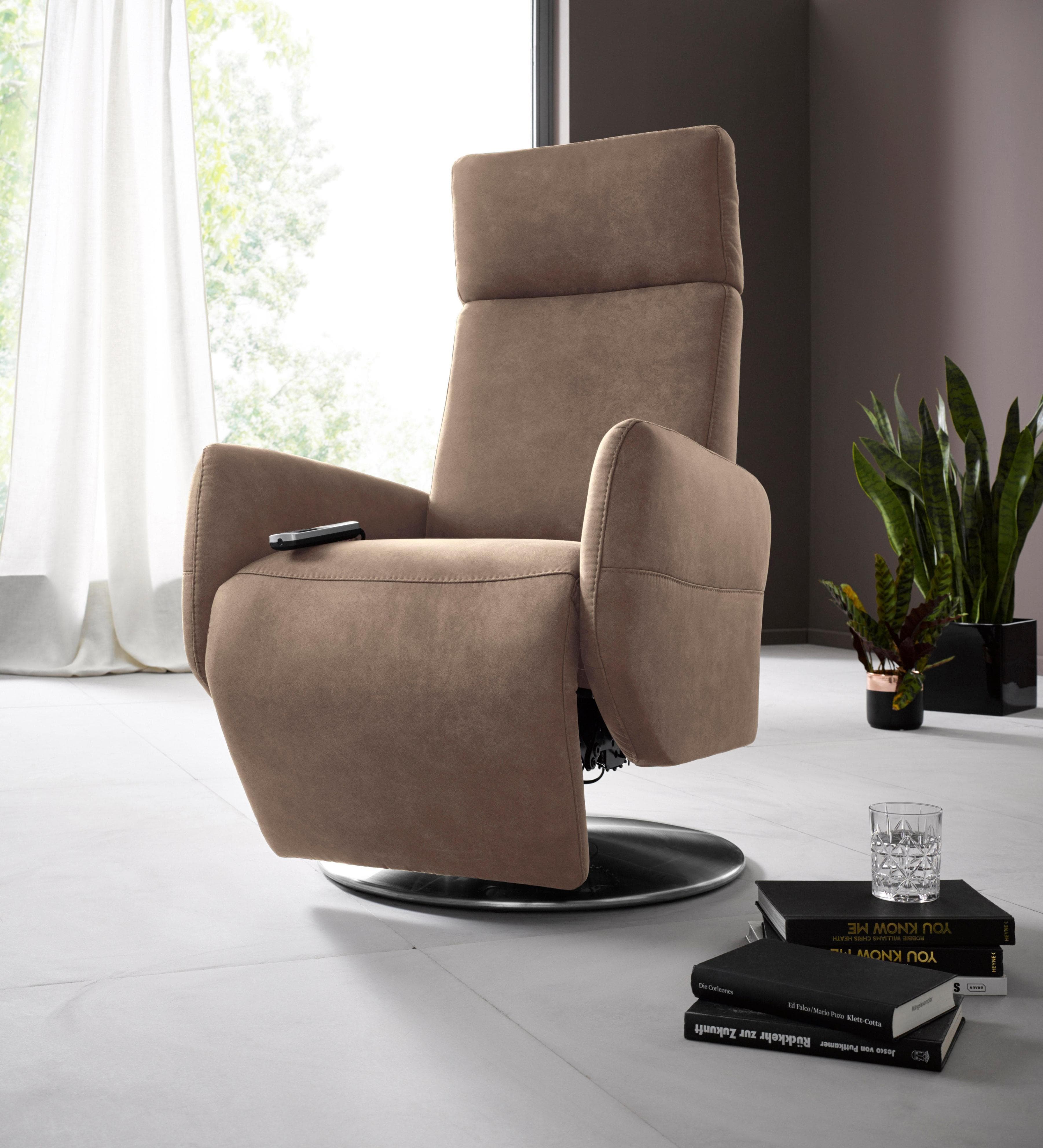 Relaxsessel SIT & MORE Kobra Nougat mit Aufstehhilfe