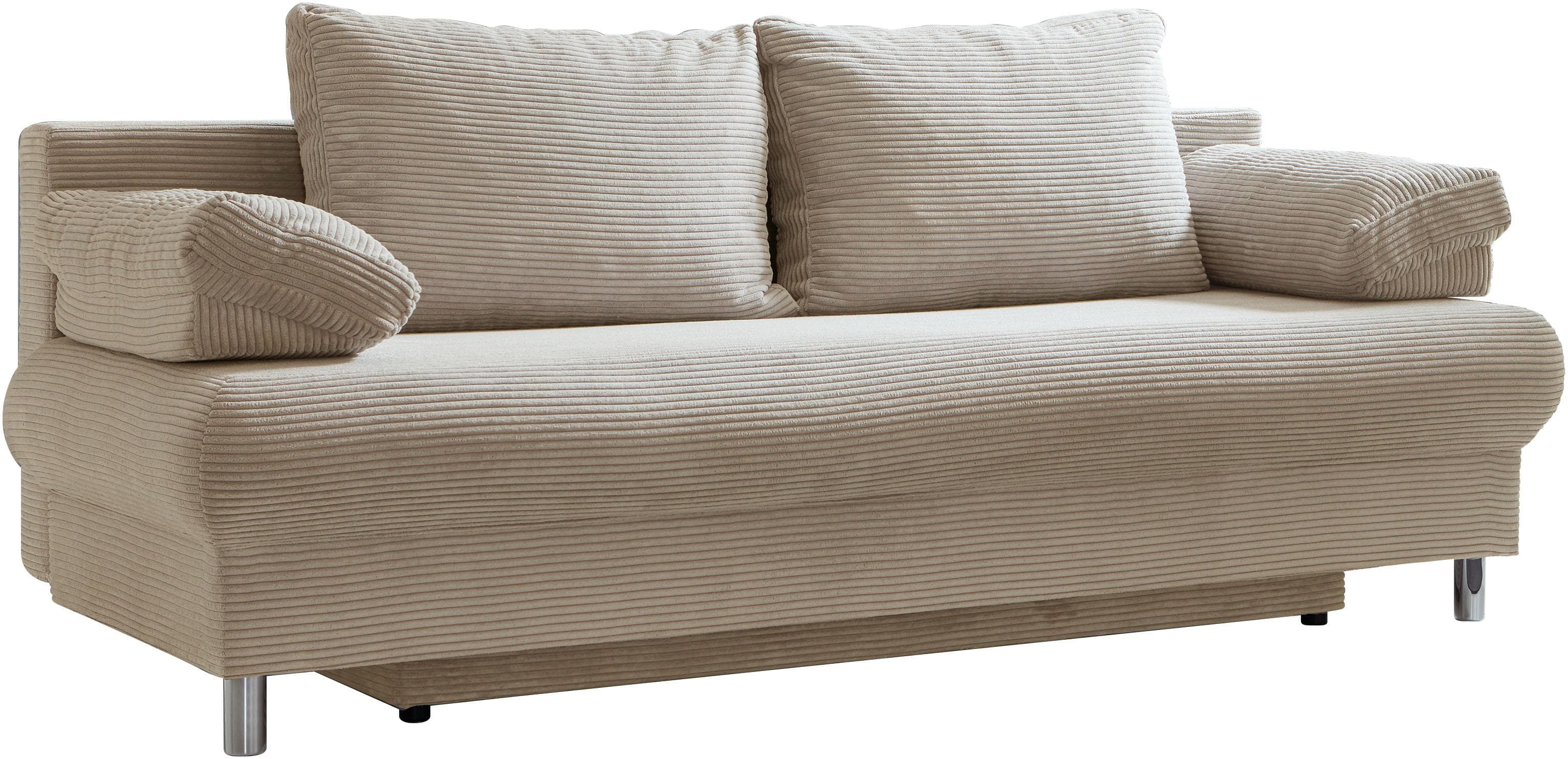 HOME AFFAIRE Schlafsofa Como Beige mit Bettkasten