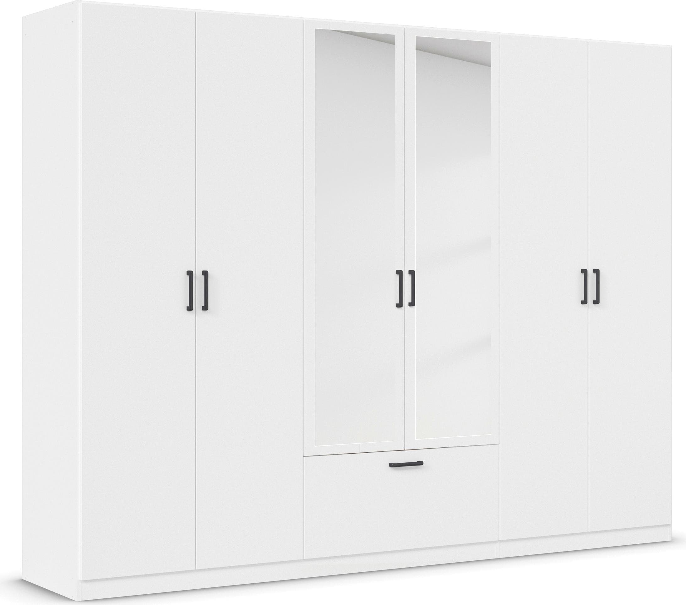 Rauch BARI Drehtürenschrank Weiß mit Spiegel