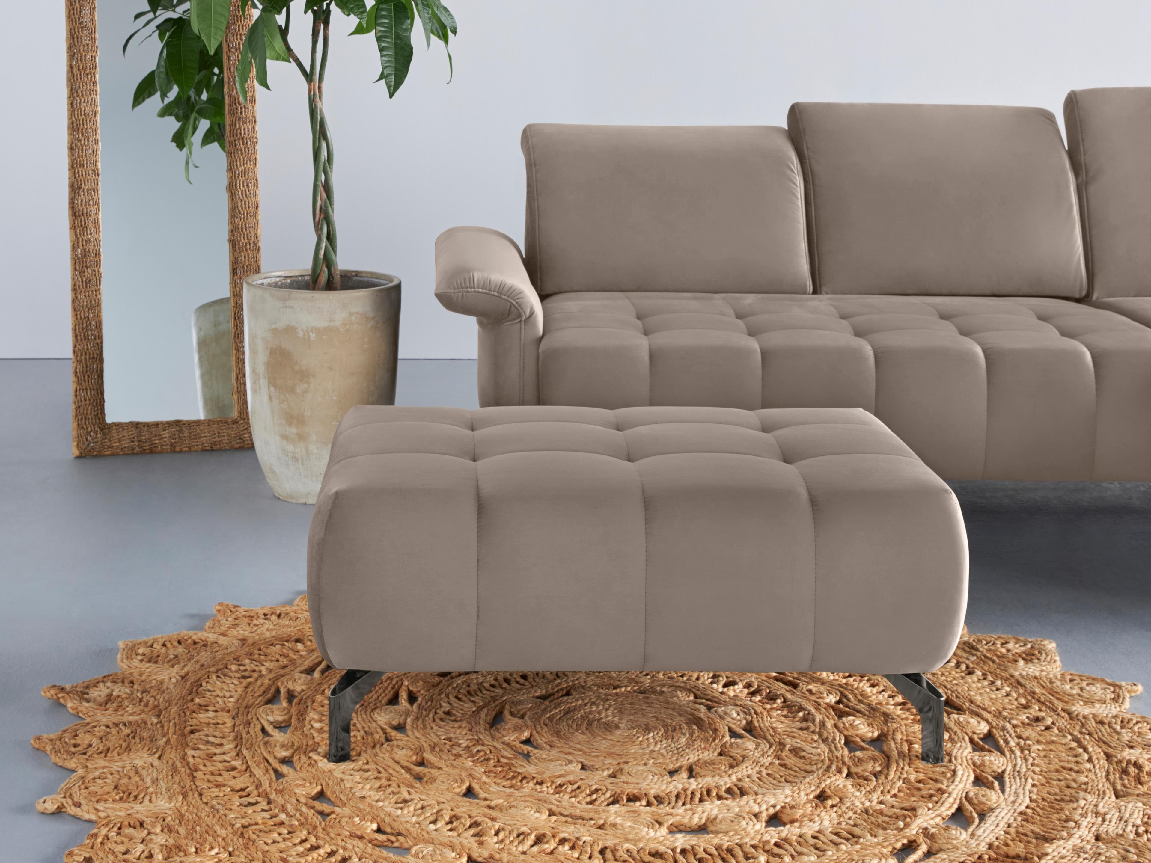 HOME AFFAIRE Polsterhocker Fresh Beige 100% Polyester Easy Clean