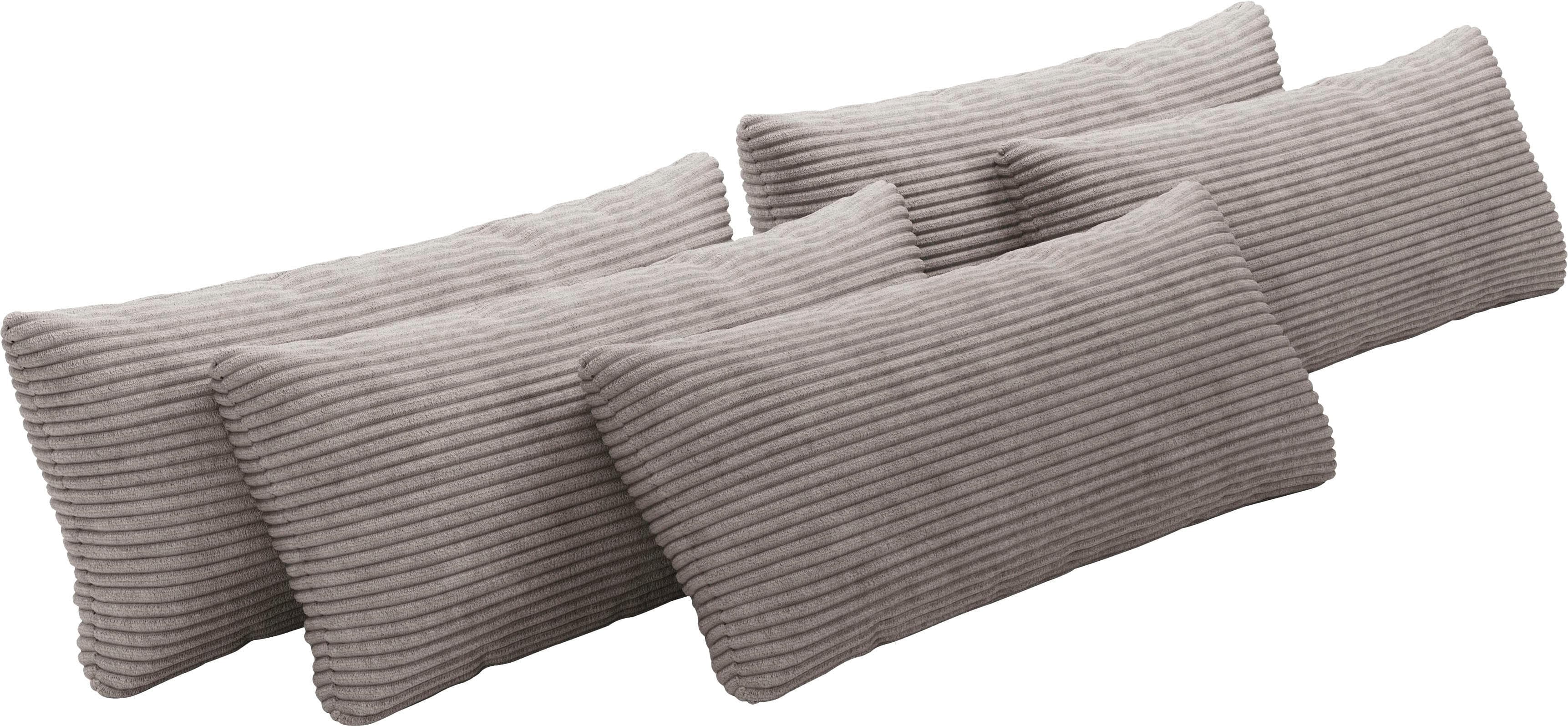 OTTO HOME Mikado Sofakissen 5er-Set Taupe Polyester