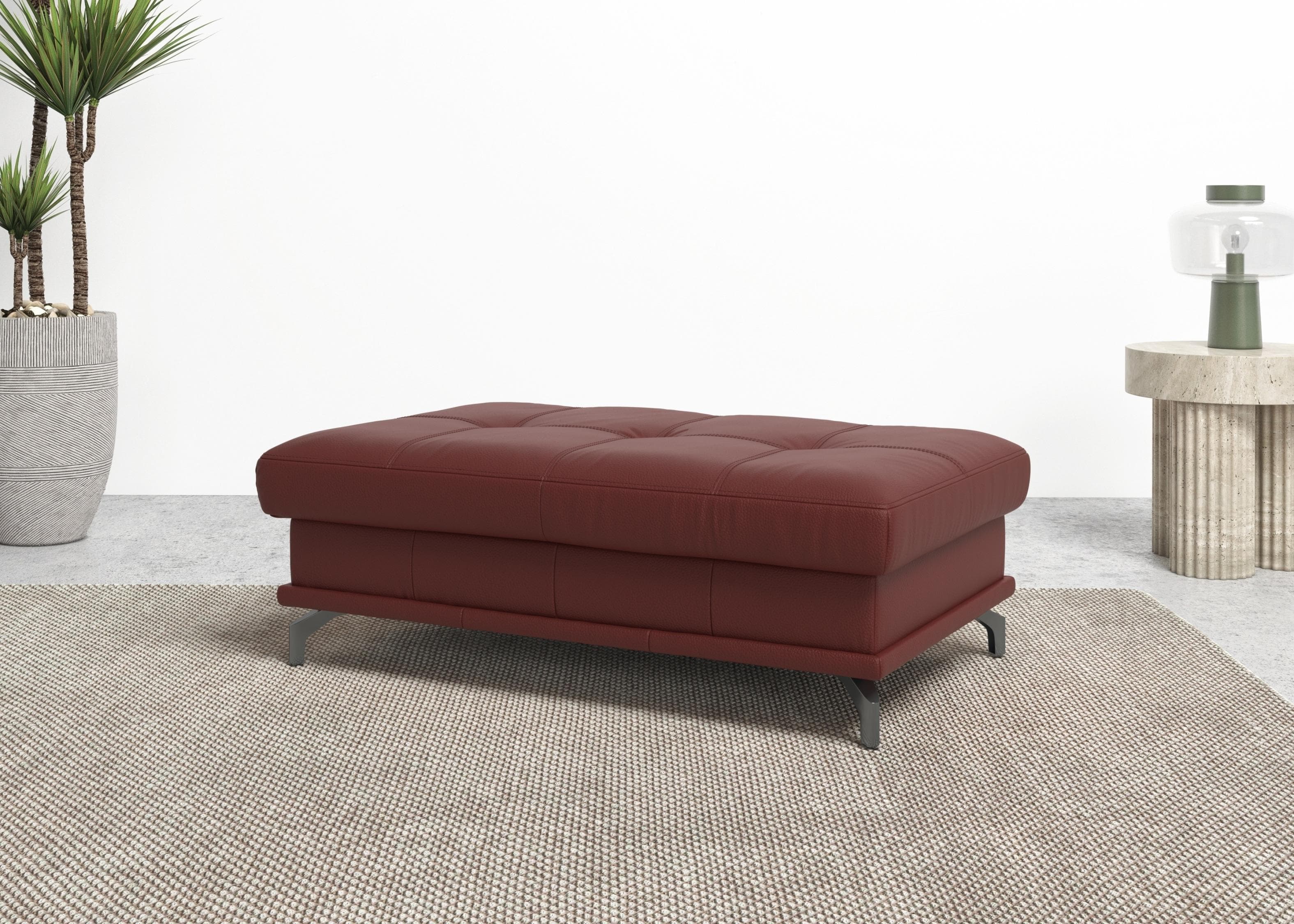 Stilvoller Polsterhocker in 3 Bezugsqualitäten