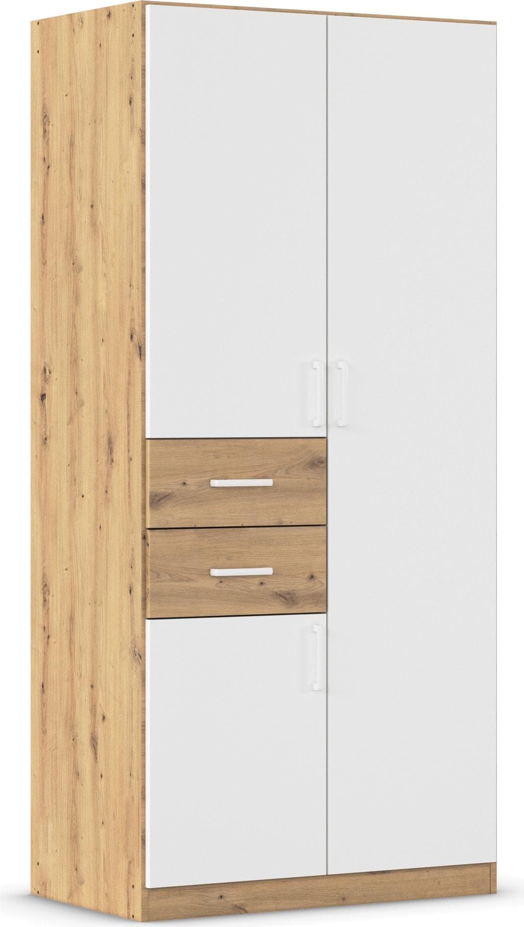 Rauch MAIKA Drehtürenschrank Weiß Eiche Artisan