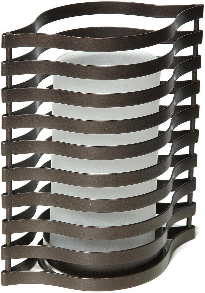 Ambiente Haus Windlicht Fuligo - Schwarzes Eisen & Satiniertes Glas