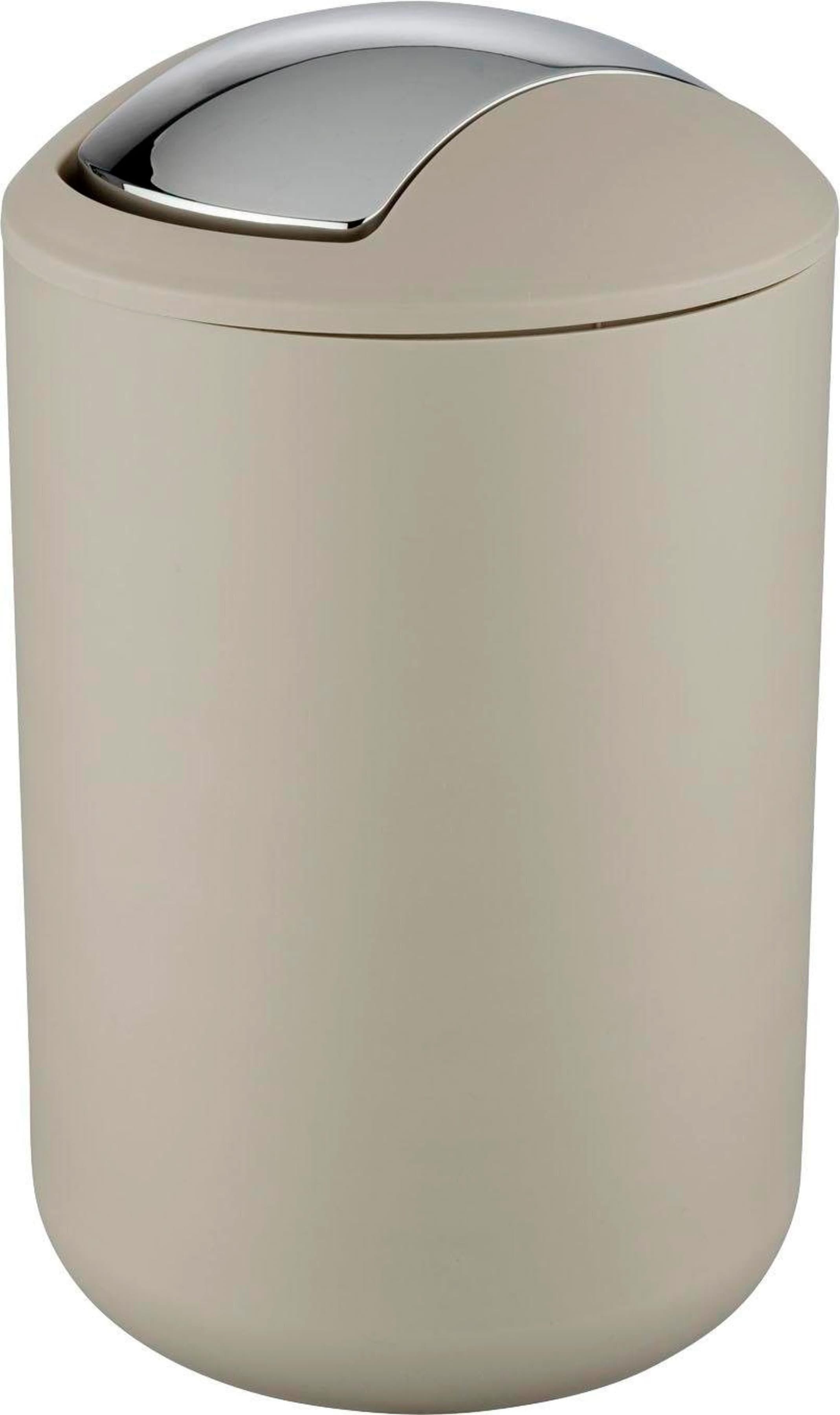 Wenko Mülleimer Brasil Grau Kunststoff 6,5 Liter