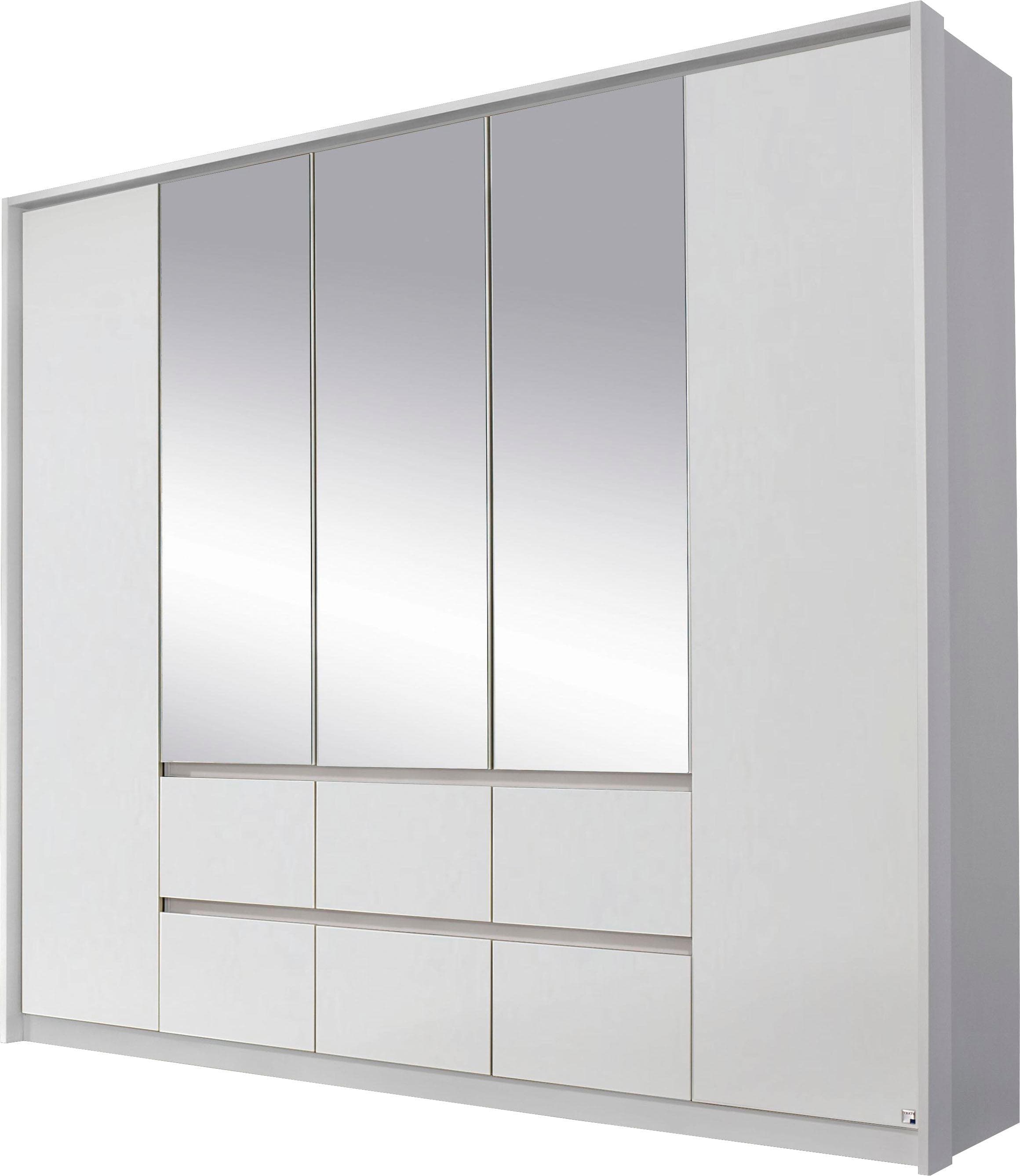 Rauch Mainz Drehtürenschrank: Moderner Kleiderschrank mit Spiegel und Push-to-Open Funktion