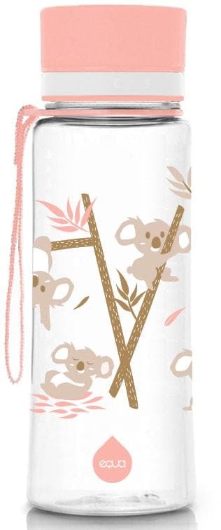 Rosa Transparente Trinkflasche aus Tritan für Kinder