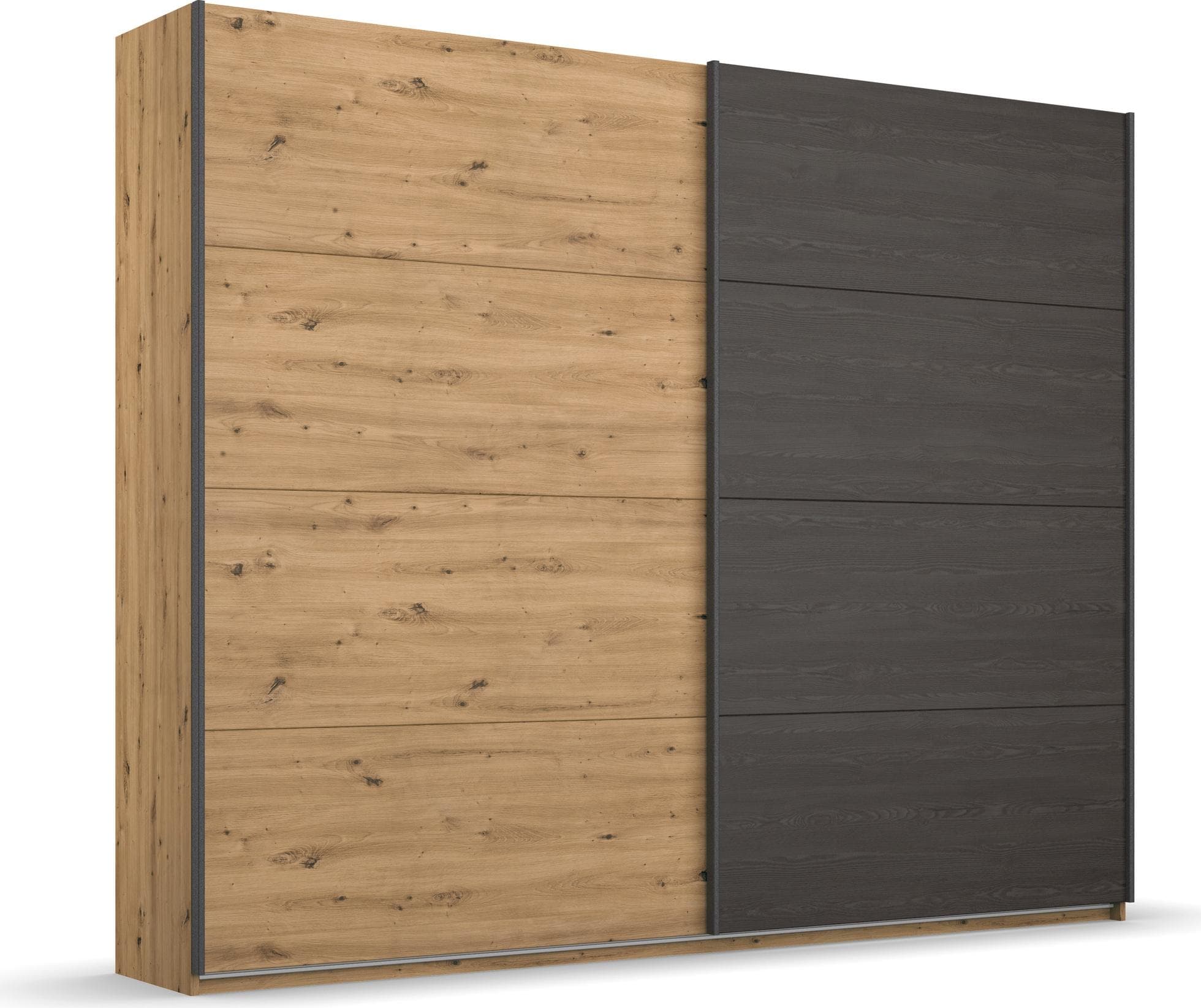 Schwebetürenschrank Black Oak | 2-türig | Eiche Artisan