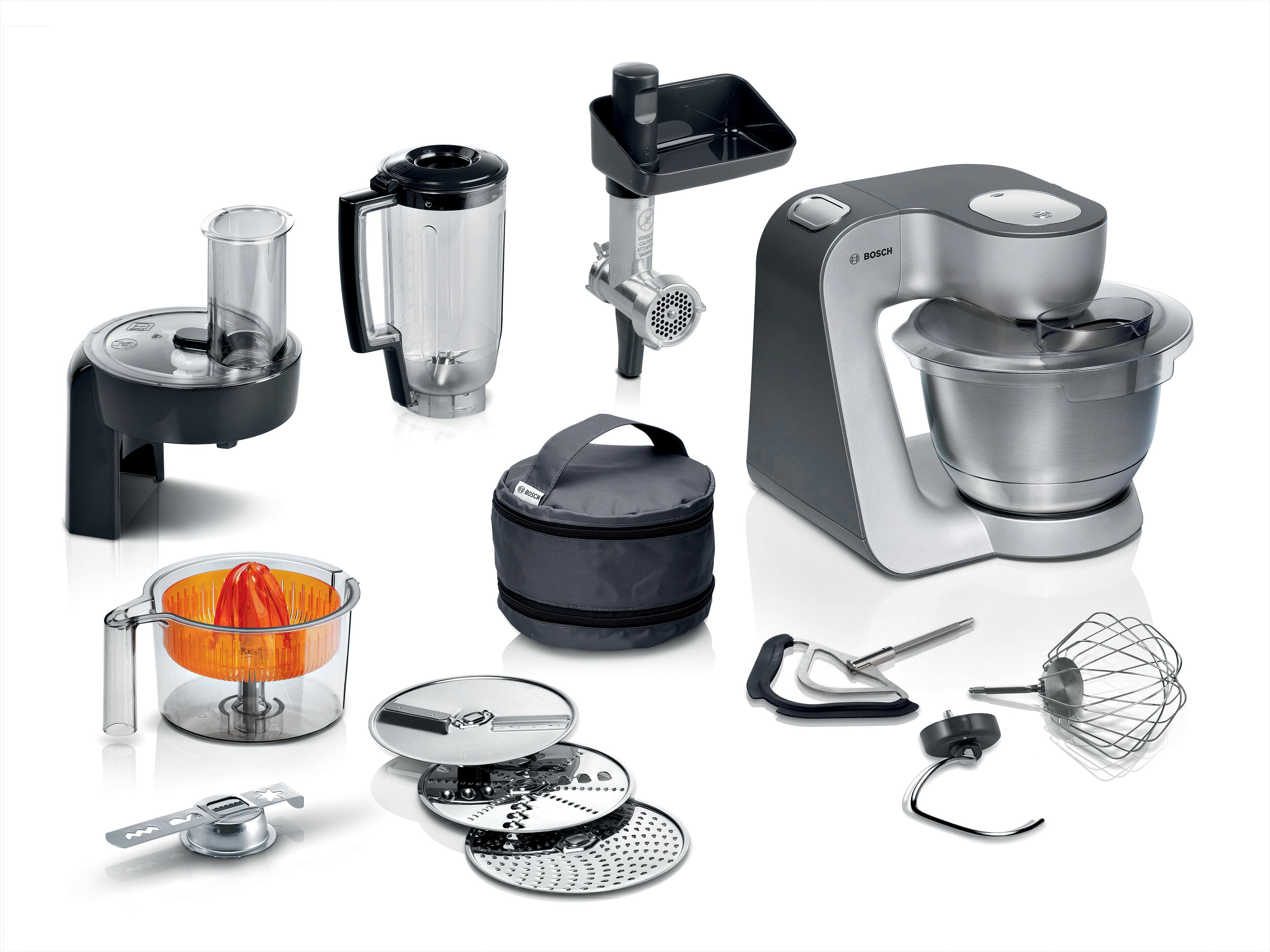 Bosch Küchenmaschine MUM5935B Durchlaufschnitzler 3 Scheiben Mixer Silber