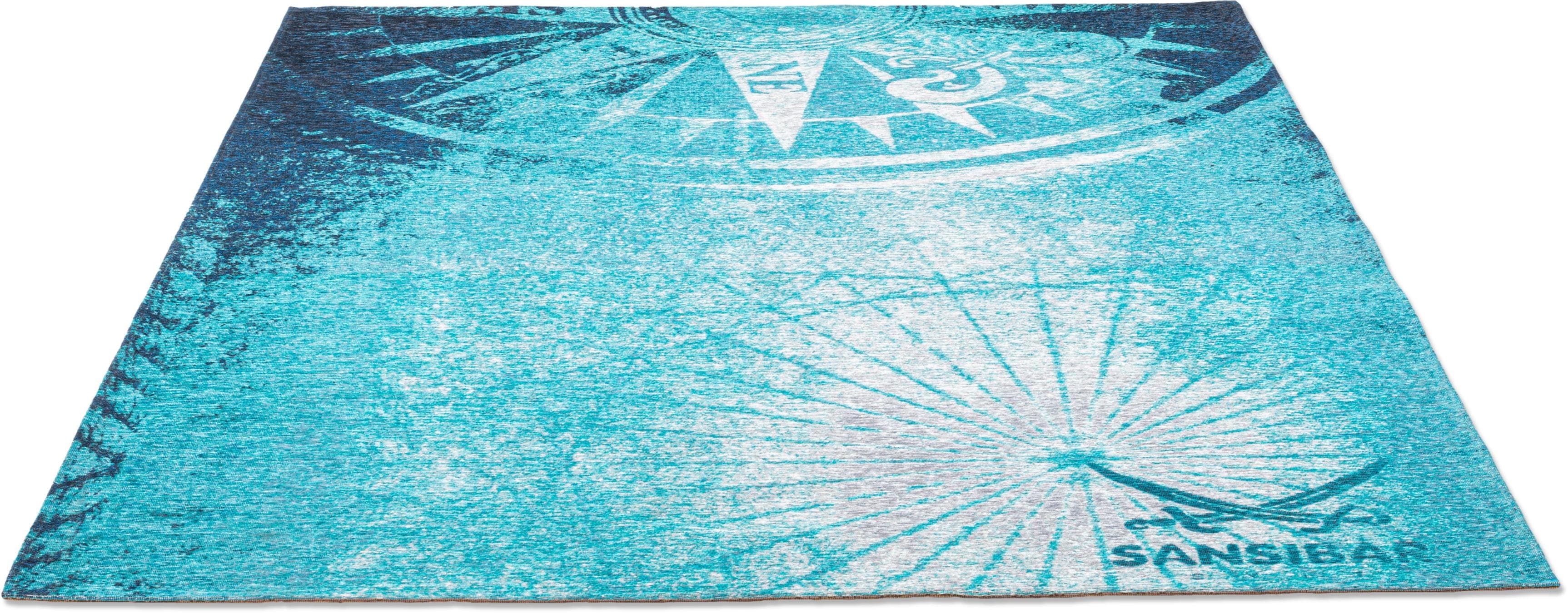SANSIBAR Teppich Keitum 011 Blau Modernes Design