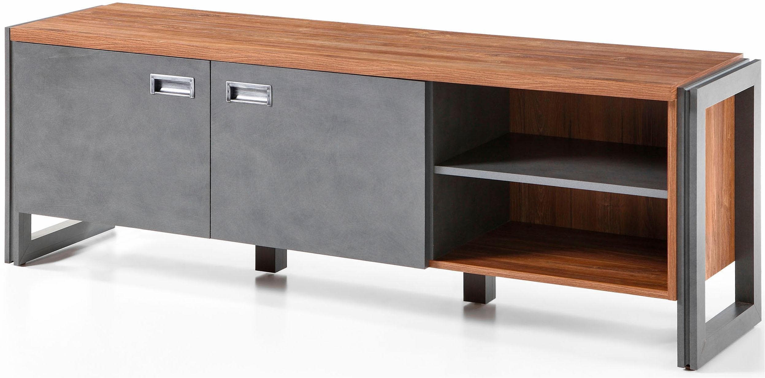 Home Affaire Lowboard Detroit Braun/Schiefer Industrial Design
