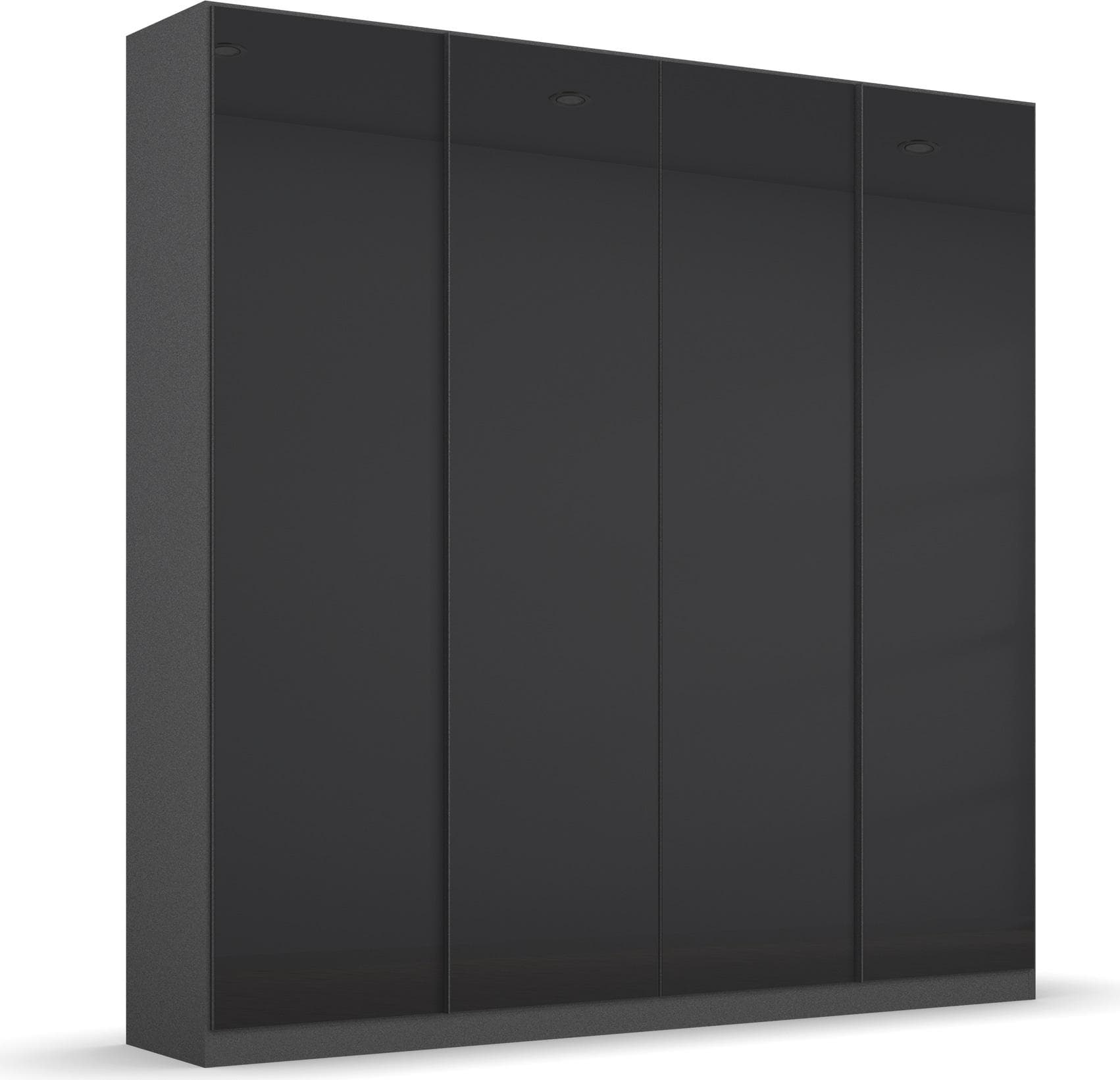 Drehtürenschrank mit Glasfront und Inneneinrichtung