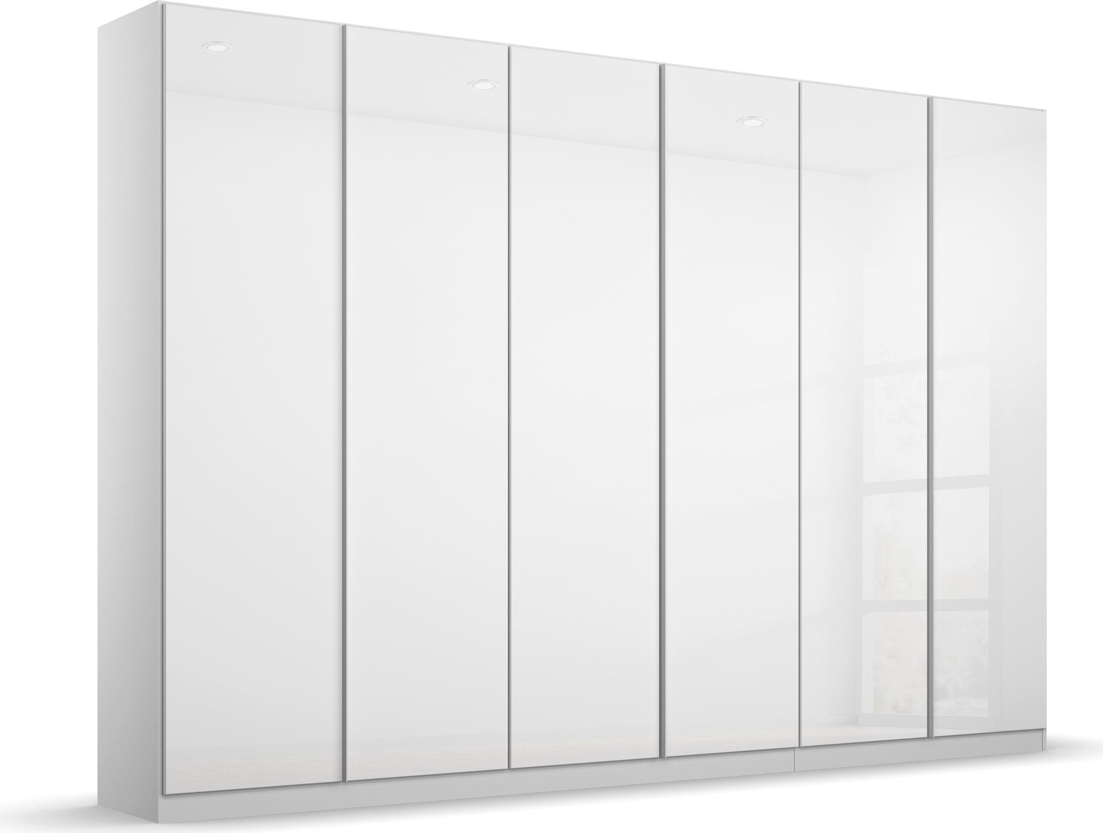 Rauch Monostar Drehtürenschrank Weiß mit Glasfront