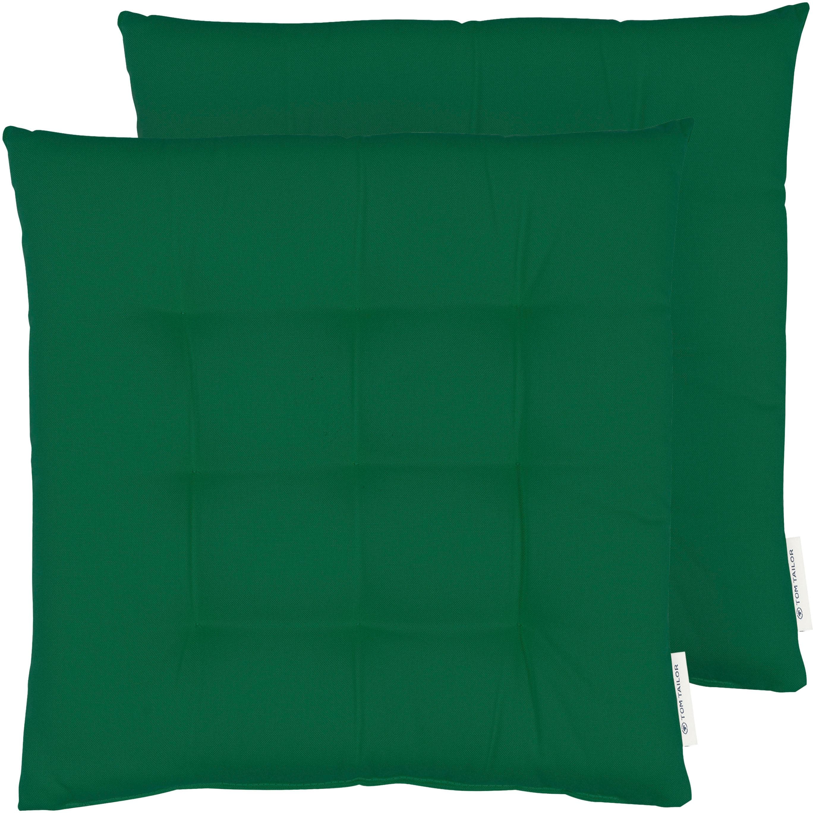 TOM TAILOR HOME Dove Sitzkissen: Unifarben, Abgesteppt, Baumwolle