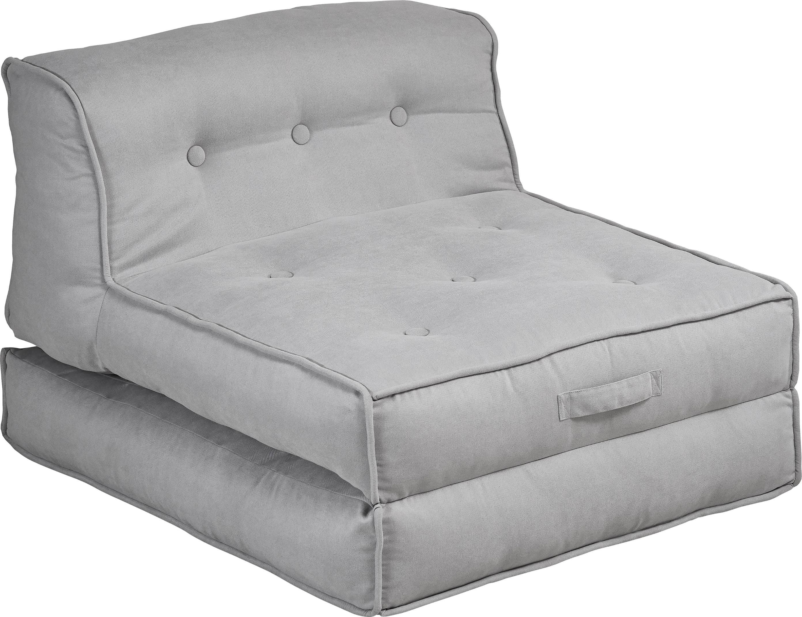 Loungesessel mit Schlaffunktion und Pouf