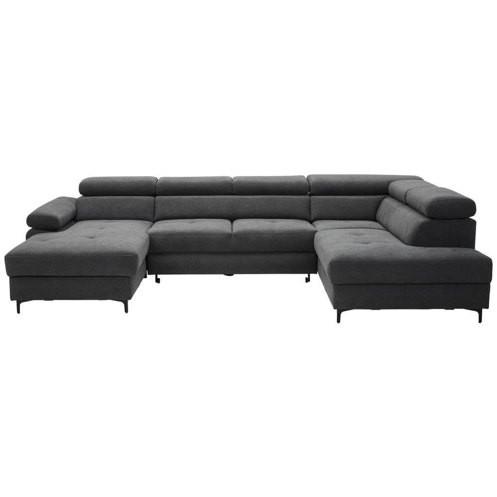 Stylife Wohnlandschaft Combo Graphit 5-Sitzer U-Form Liegefunktion