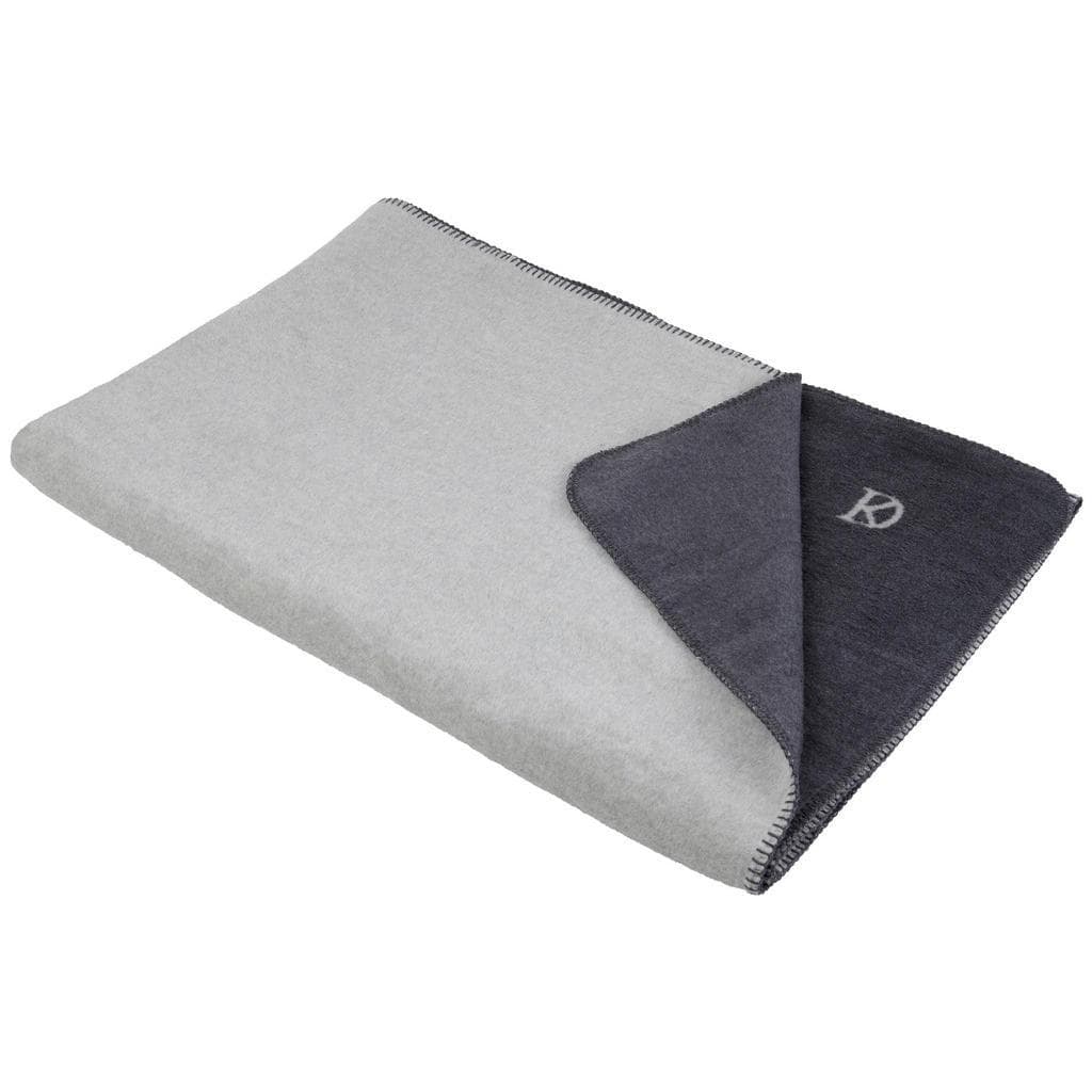 Dieter Knoll Wohndecke Frame Anthrazit Silber Textil Abstraktes 150x200 cm