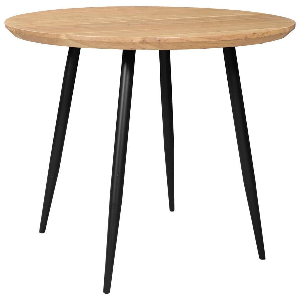Stylife Esstisch Schwarz Akazie Holz Metall Rund