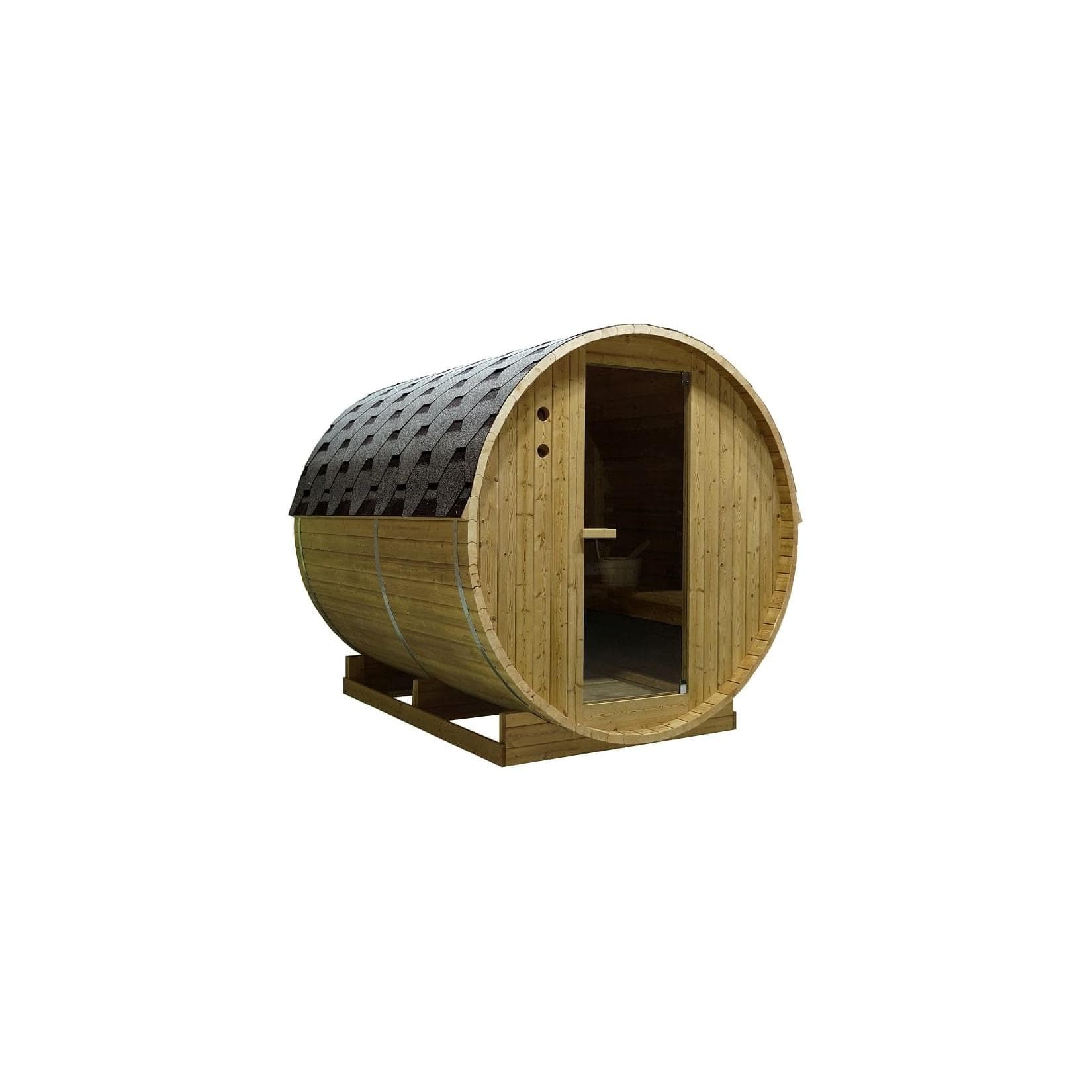 Fasssauna SANOTECHNIK TROMSÖ XL Outdoor Sauna für 6 Personen