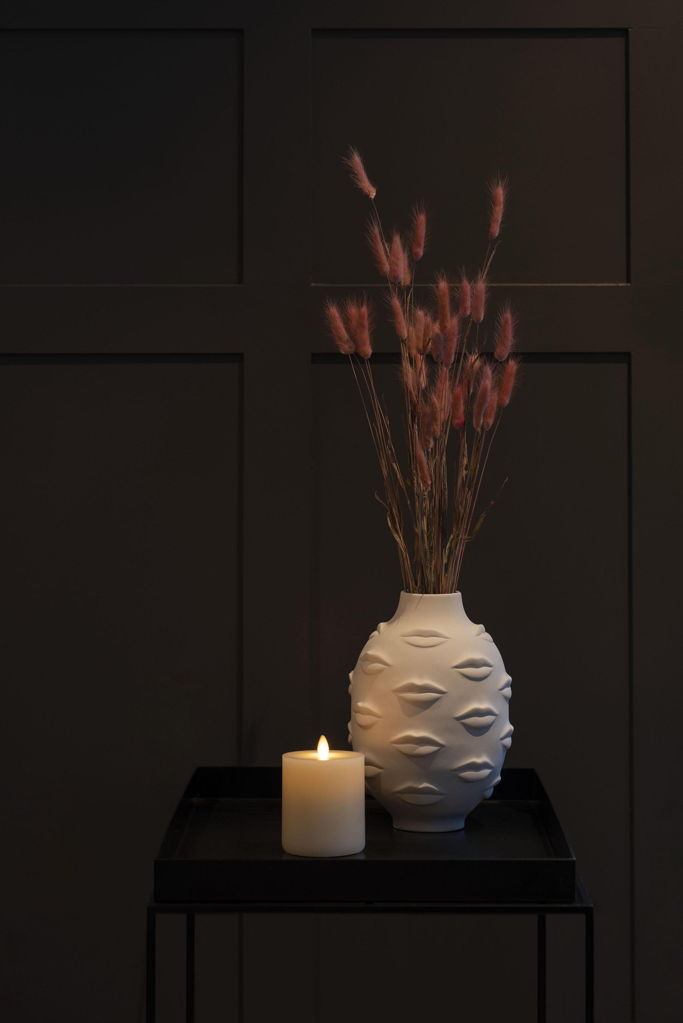 LED-Kerze KONSTSMIDE "Weihnachtsdeko" Cremeweiß 3D Flamme