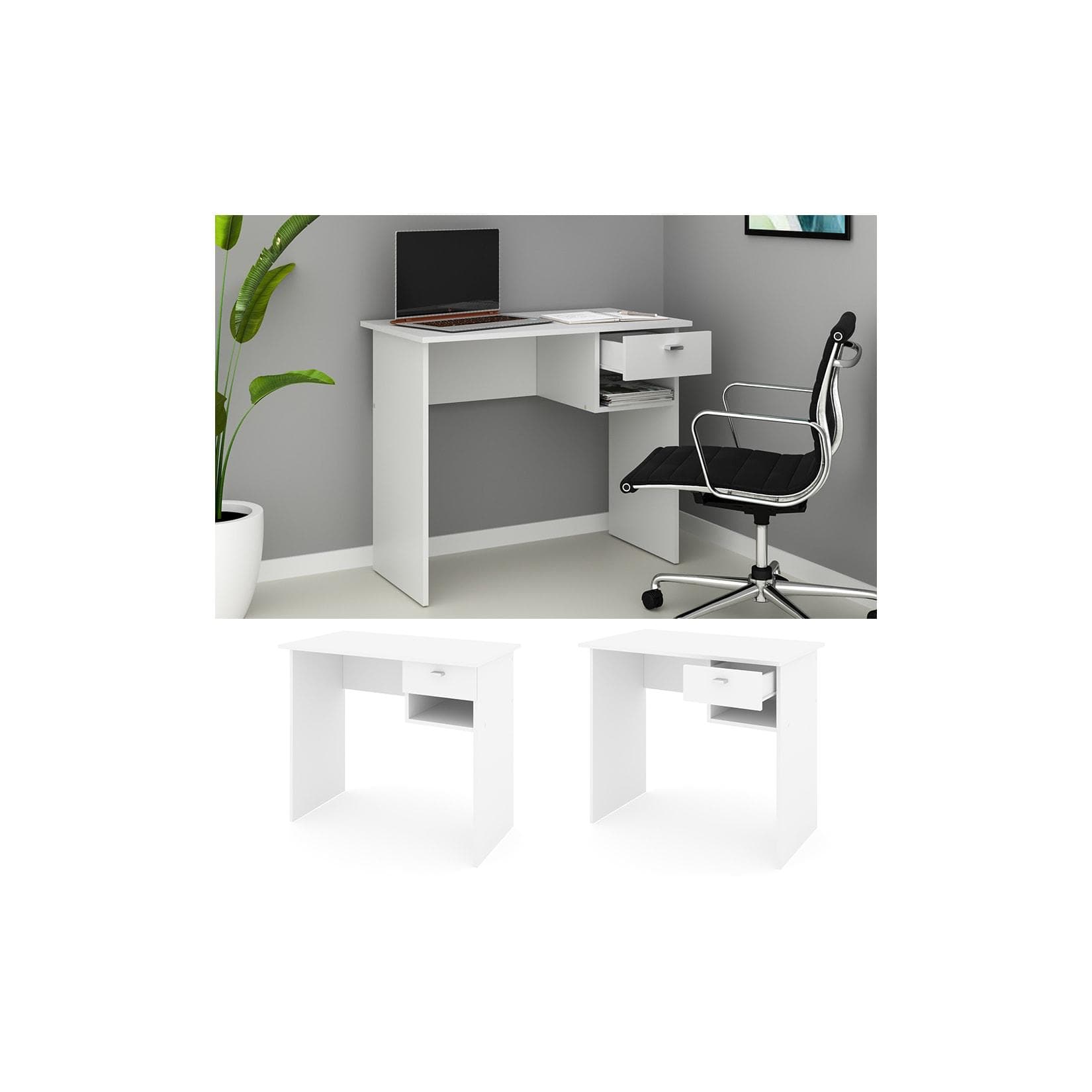 Vicco Schreibtisch Colin Weiß - Stilvoller Arbeitsplatz mit Stauraum