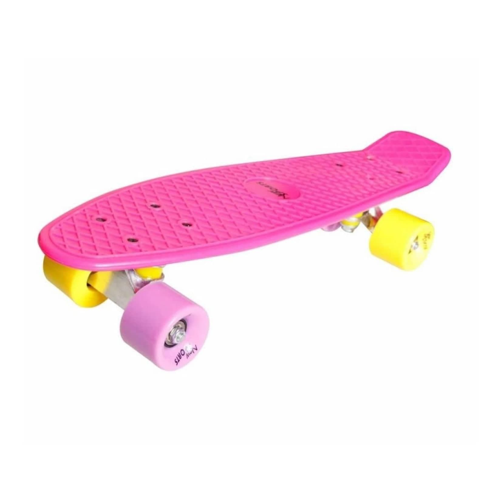 New Sports Kickboard pink - Schwimmbrett mit PU-Rollen