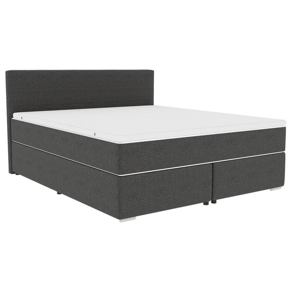 Boxxx Boxspringbett Anthrazit Kaltschaumkern-Topper