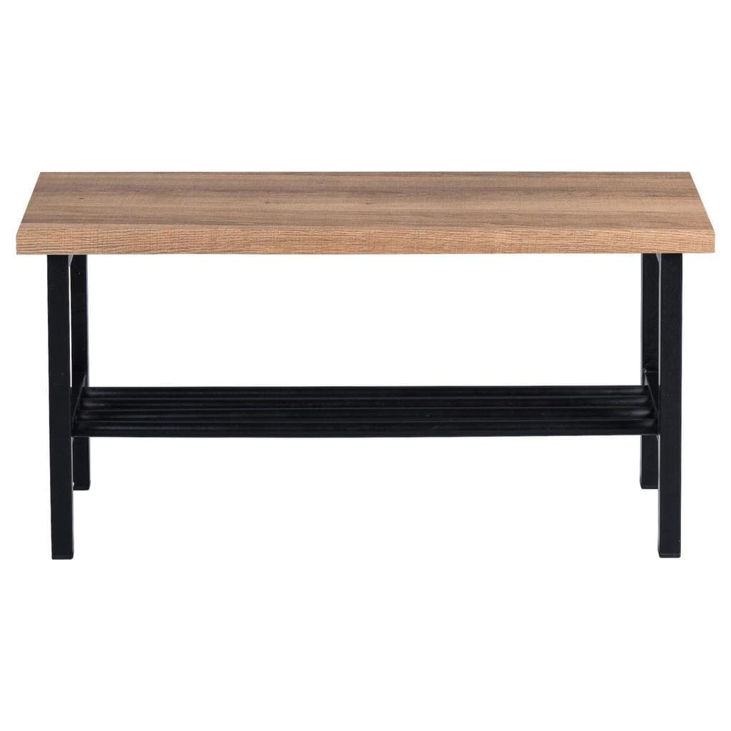 M2 Kollektion Garderobenbank LENZ Schwarz Eiche Dekor Metall