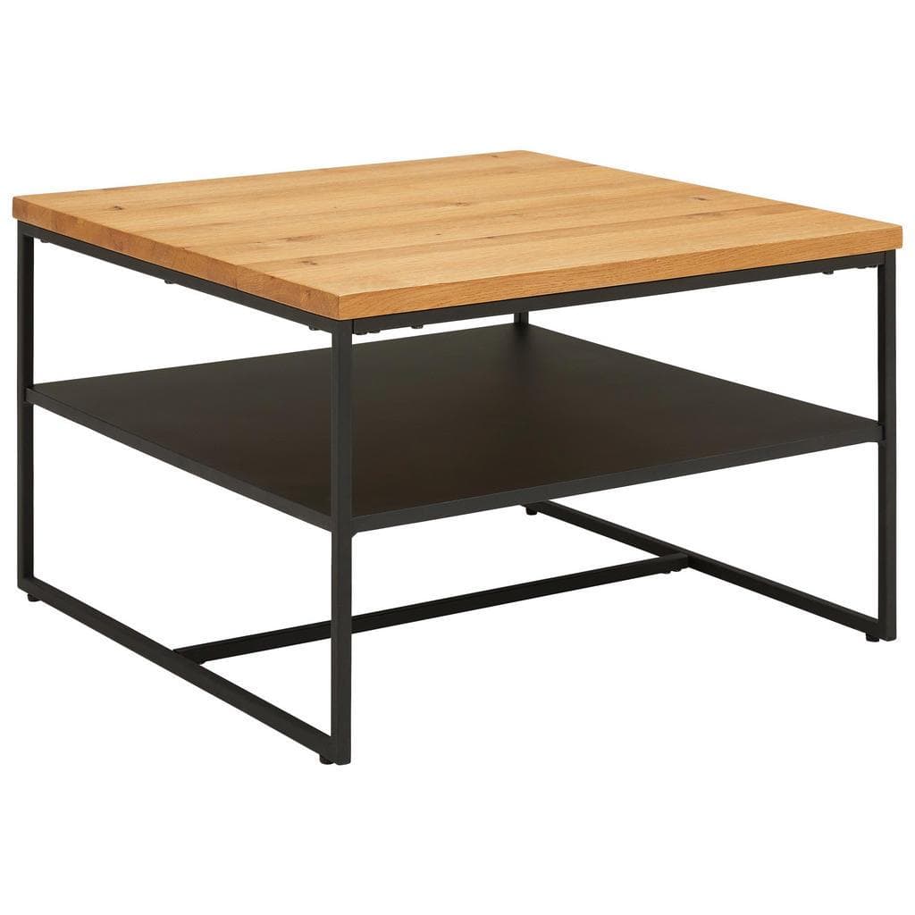 Novel Couchtisch Schwarz Eiche Holz Metall Holzwerkstoff