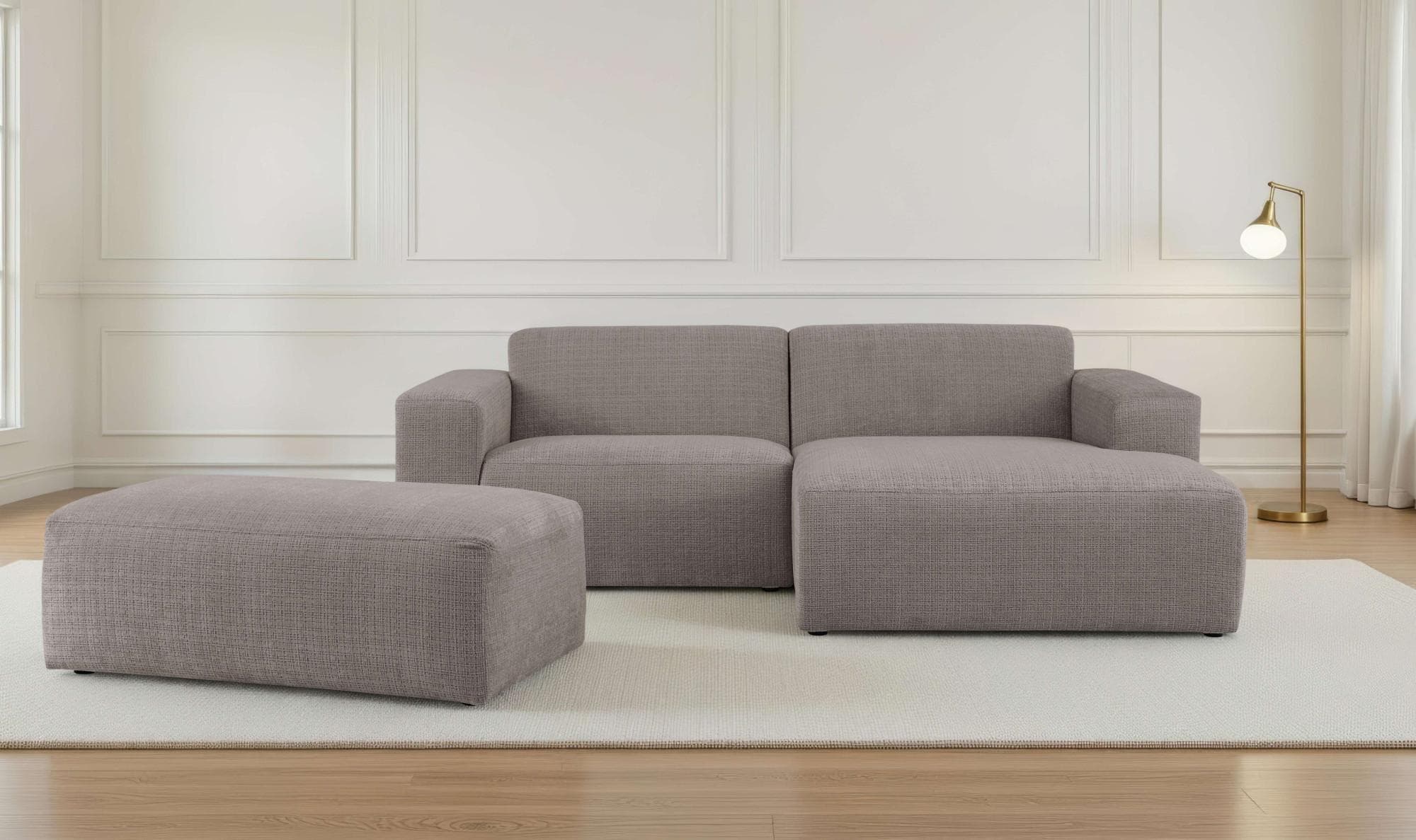 Ecksofa INOSIGN Koa 228cm L-Form Modulsofa Webstoff Cord Struktur Chenille